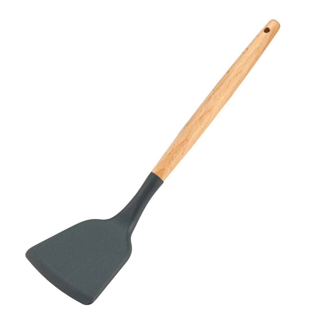 Premium Silicone Turner Kitchen Utensil with Wooden Handle - Safe for Nonstick Cookware, Heat Resistant Cooking Spatula for Frying & Baking - Perfect Kitchen Gadget for Pancakes, Eggs & Stir-Fry
