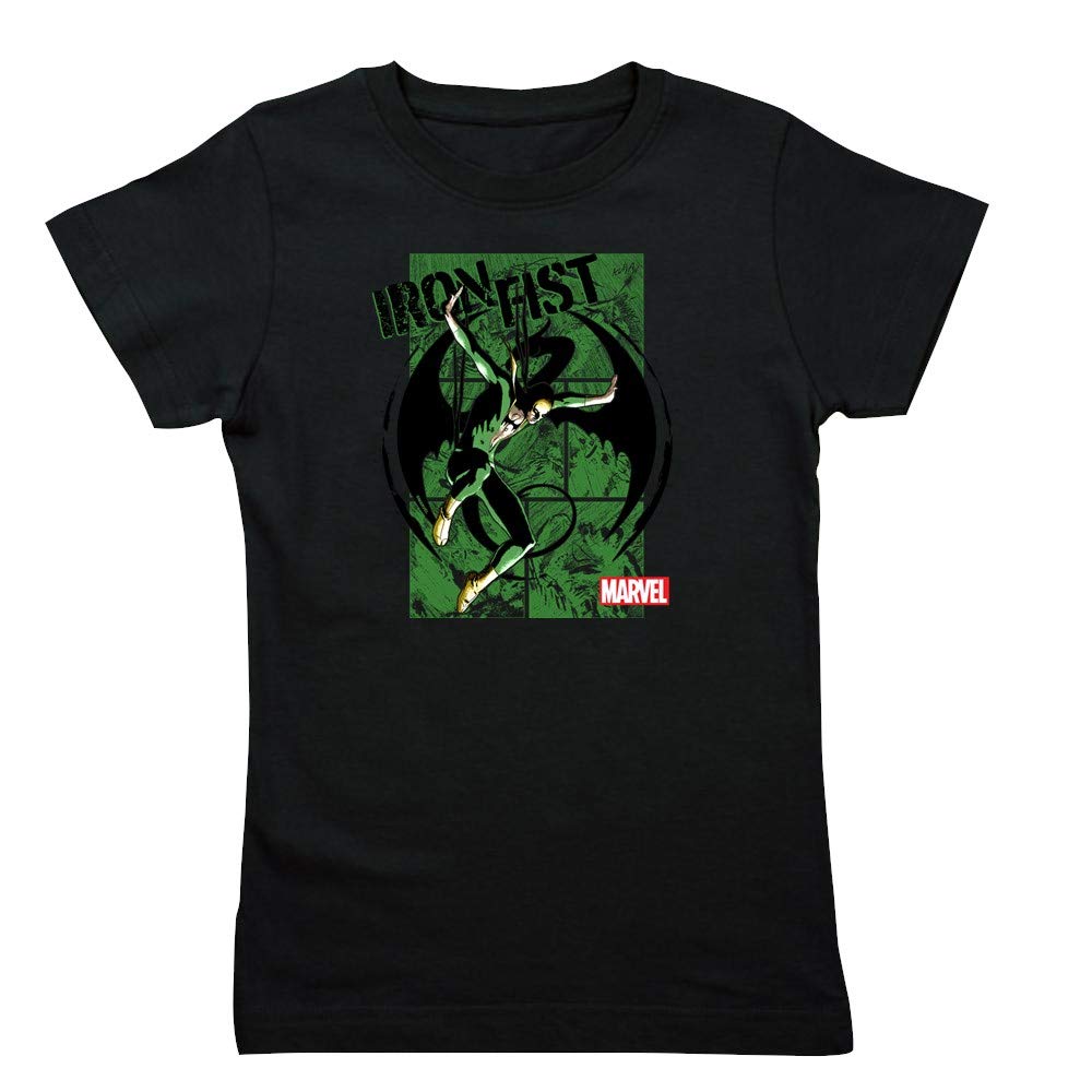 Iron Fist Green Panels Graphic Slim Fit T-Shirt for Women | Trendy Streetwear & Casual Outfits | Perfect for Concerts, Parties & Everyday Wear