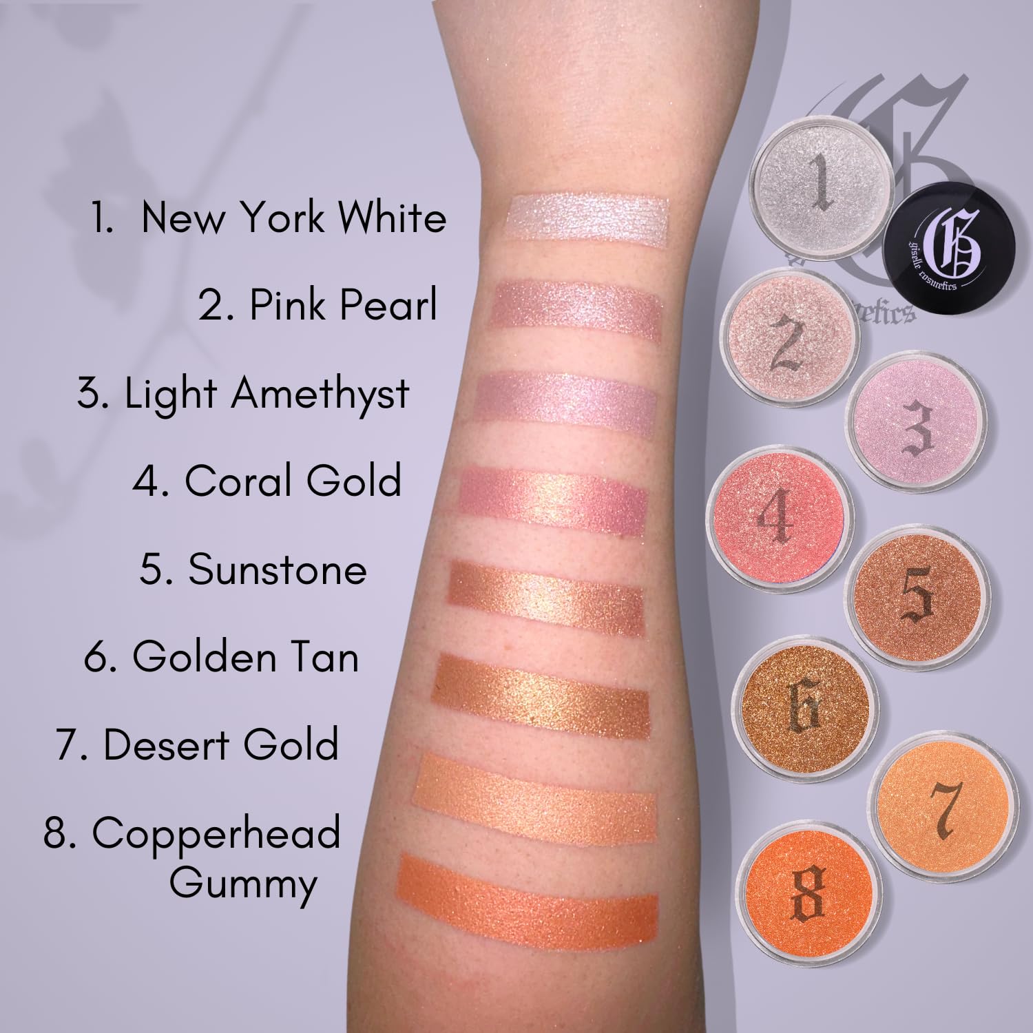 Desert Gold Eyeshadow Palette - Organic Mineral Powder Makeup with Matte & Shimmer Finishes | Natural Neutral Glitter Loose Pigment for Smokey Eye & Everyday Makeup | Vegan, Cruelty-Free Cosmetics for Professional & Home Use