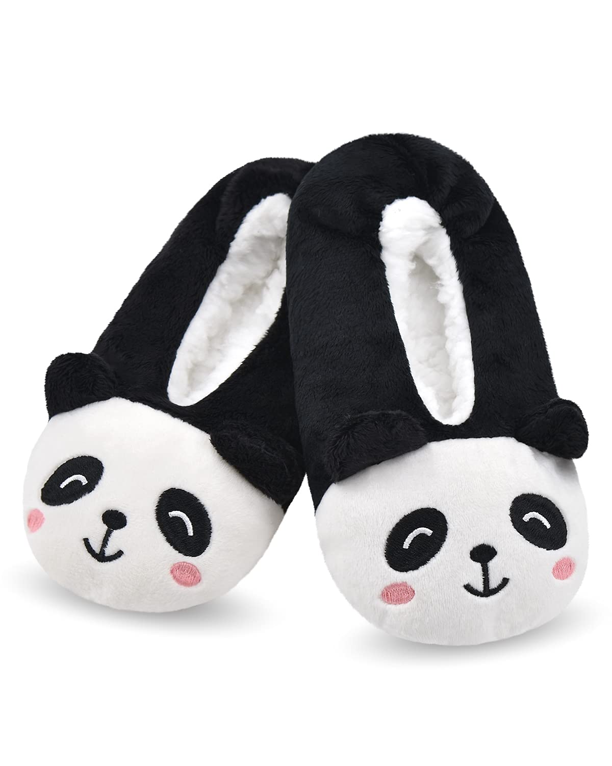 DICUIRD Kids Animal Slipper Socks - Cozy Fleece Cartoon Indoor Slippers for Boys & Girls, Warm Fuzzy Bedroom Shoes for Winter - Perfect for Home, Playtime & Sleepovers
