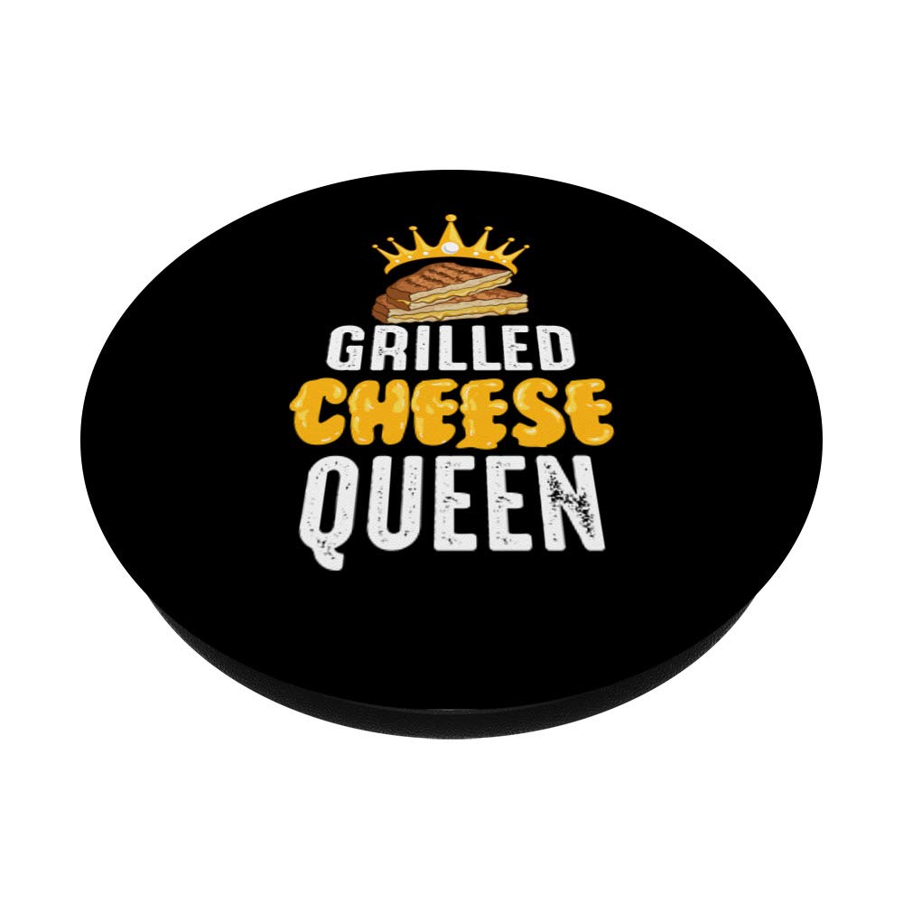 Funny Cool Grilled Cheese Queen Toasted Sandwich Maker PopSockets PopGrip - Swappable Phone & Tablet Grip for Kitchen Lovers & Foodies - Perfect Gift for Cooking Enthusiasts