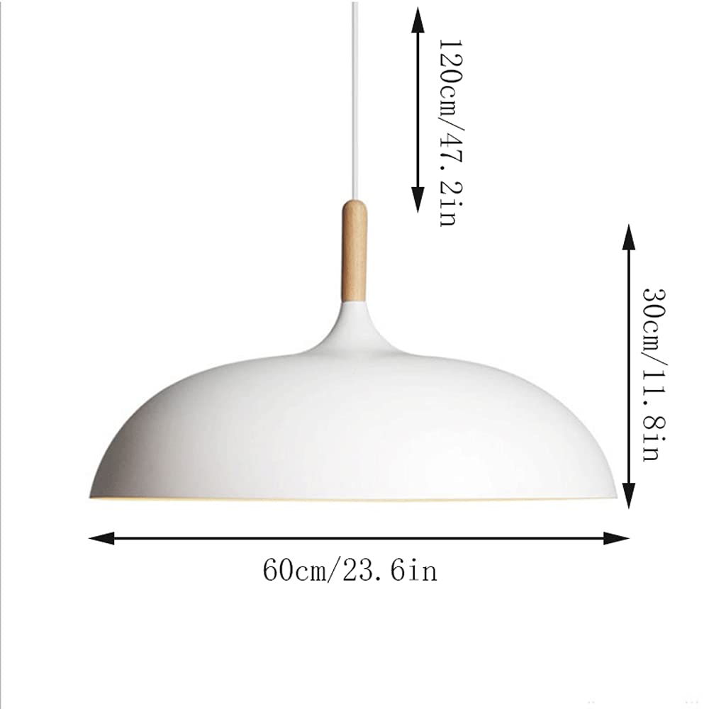 Modern Wooden Pattern E27 Pendant Light - Minimalist Dome Ceiling Lamp for Kitchen Island, Dining Room, Living Room, Bedroom & Coffee Bar | Perfect for Farmhouse, Industrial & Scandinavian Decor Styles