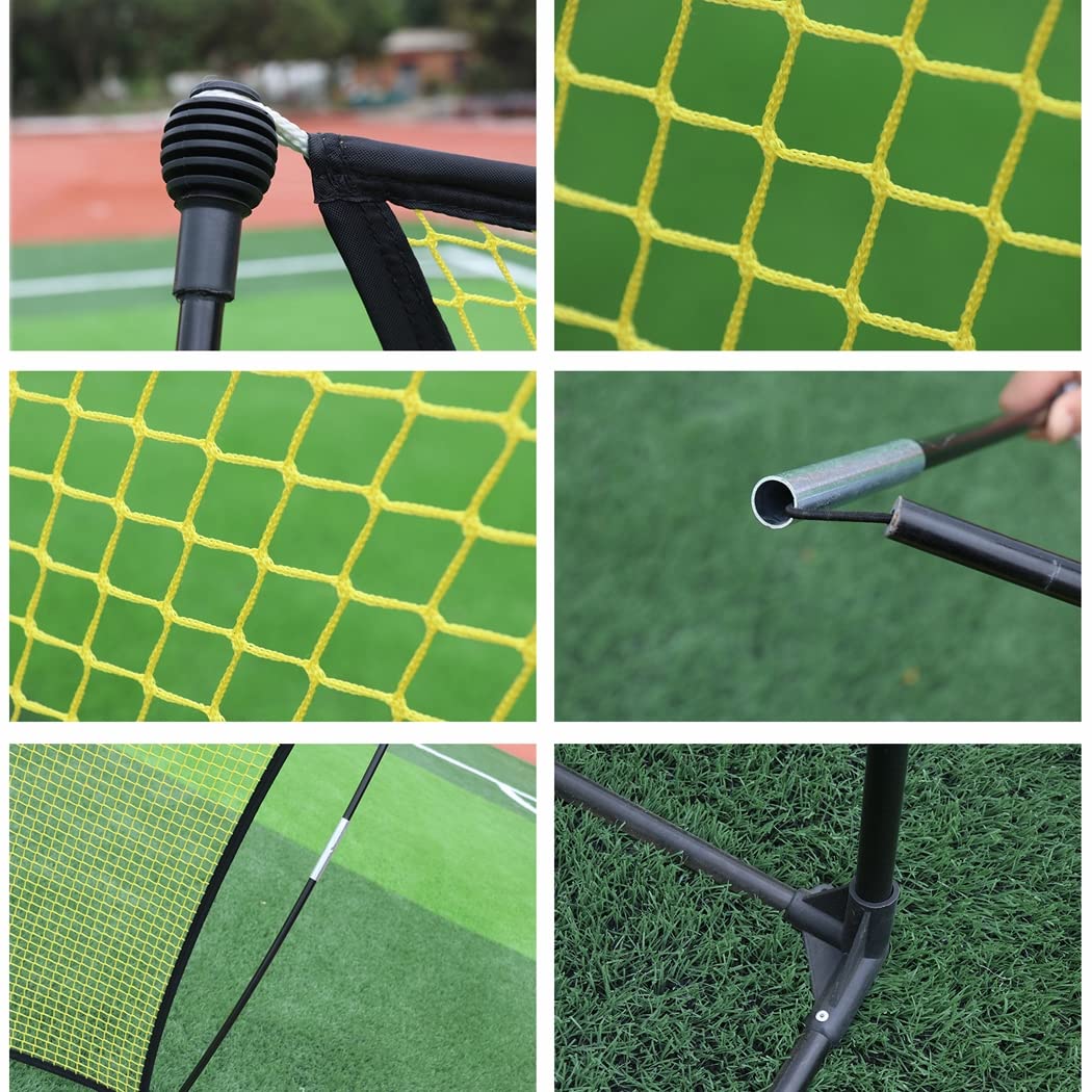 Baseball Pitchback Net - Portable Football & Baseball Rebounder Trainer for Throwing, Catching & Reaction Drills | Perfect for Backyard Practice, Training Sessions & Solo Drills