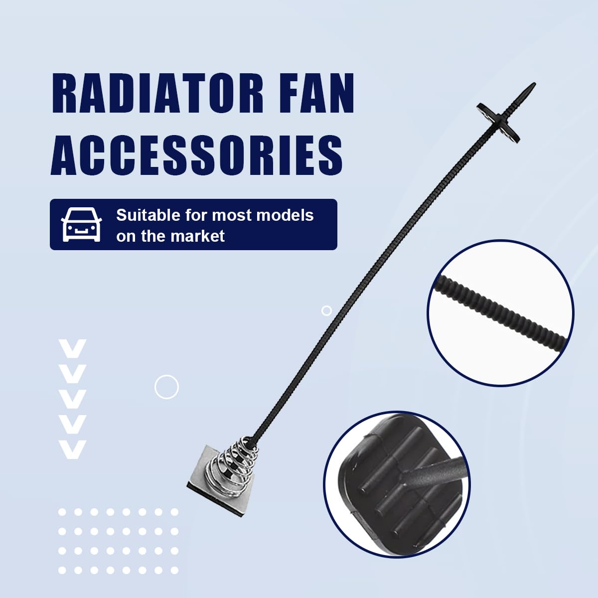 Universal Fan Mounting Kit - Heavy Duty Plastic Zip Tie Straps for Electric Radiator Fan & Transmission Cooler Installation | Complete Car Cooling System Accessory Set (1 Pack) | Perfect for DIY Auto Repair & Vehicle Maintenance