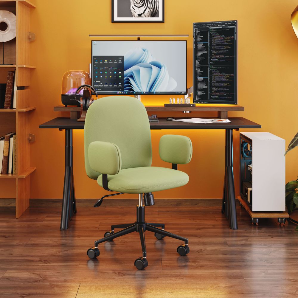 ZUO Modern Lionel Office Fabric Retro Chair - Stylish Mid-Century Design for Home Office & Workspace