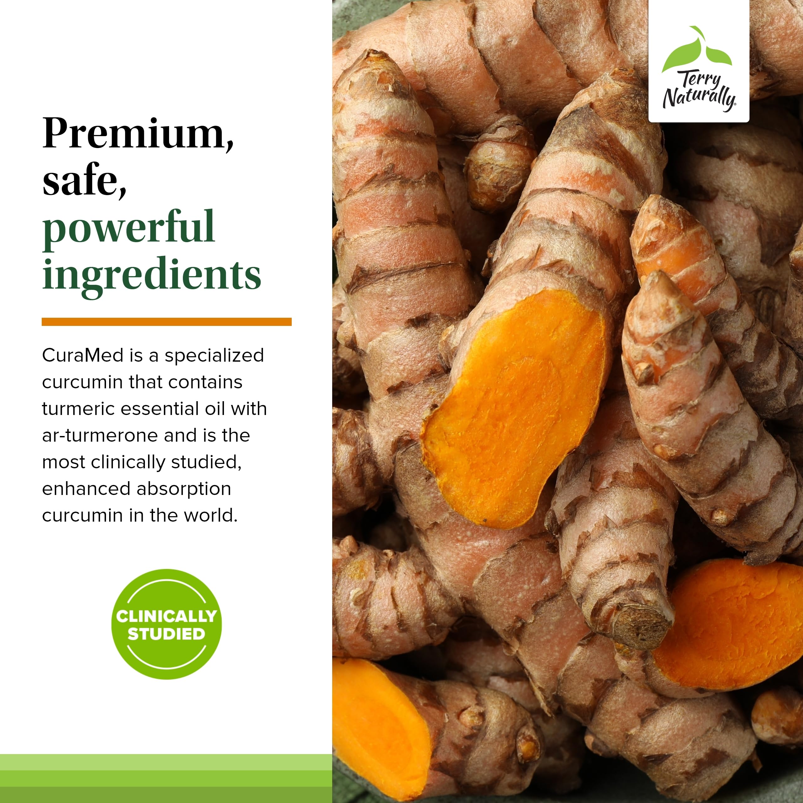 Terry Naturally CuraMed 375mg - Premium Turmeric Curcumin Supplement for Brain, Immune & Liver Support - 120 Softgels (Pack of 2) - Antioxidant-Rich Formula with Essential Oils - Perfect for Daily Wellness & Joint Health