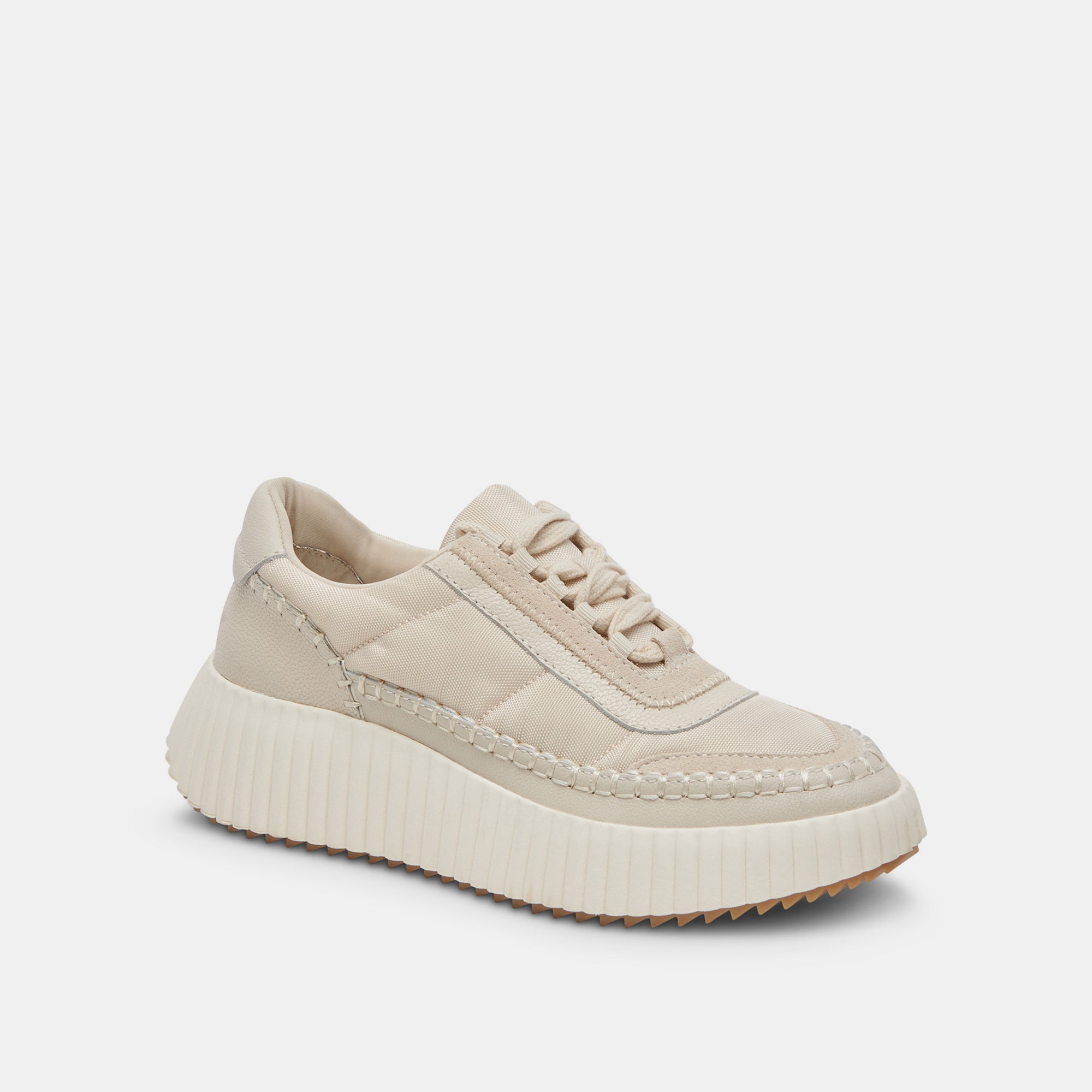 DOLEN Women's Ivory Nylon Sneakers - Lightweight Comfortable Walking Shoes for Women | Perfect for Casual Wear, Gym, and Outdoor Activities