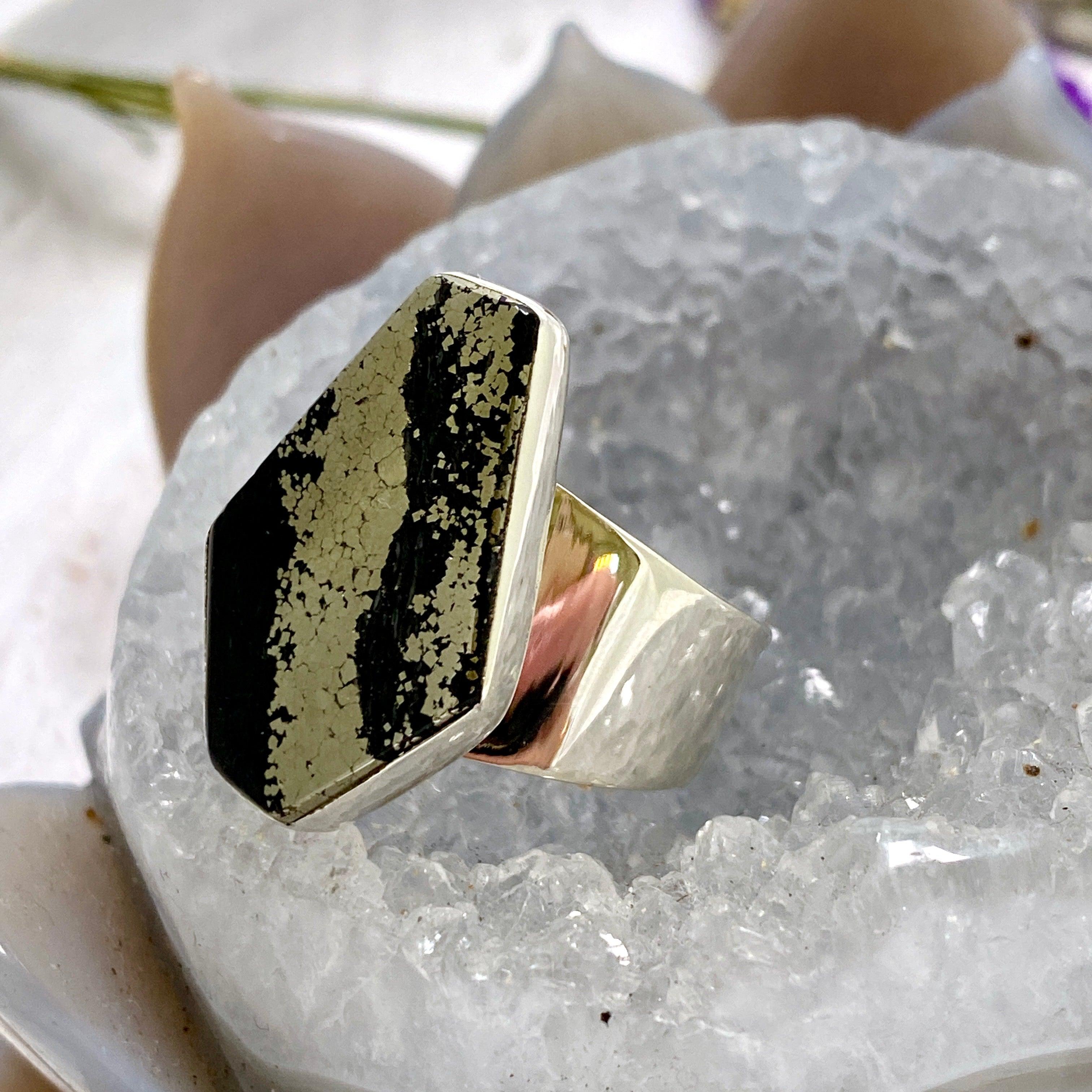 Healers Gold Freeform Ring Size 11 - KRGJ2587 | Handmade Boho Jewelry for Women, Perfect for Everyday Wear & Special Occasions