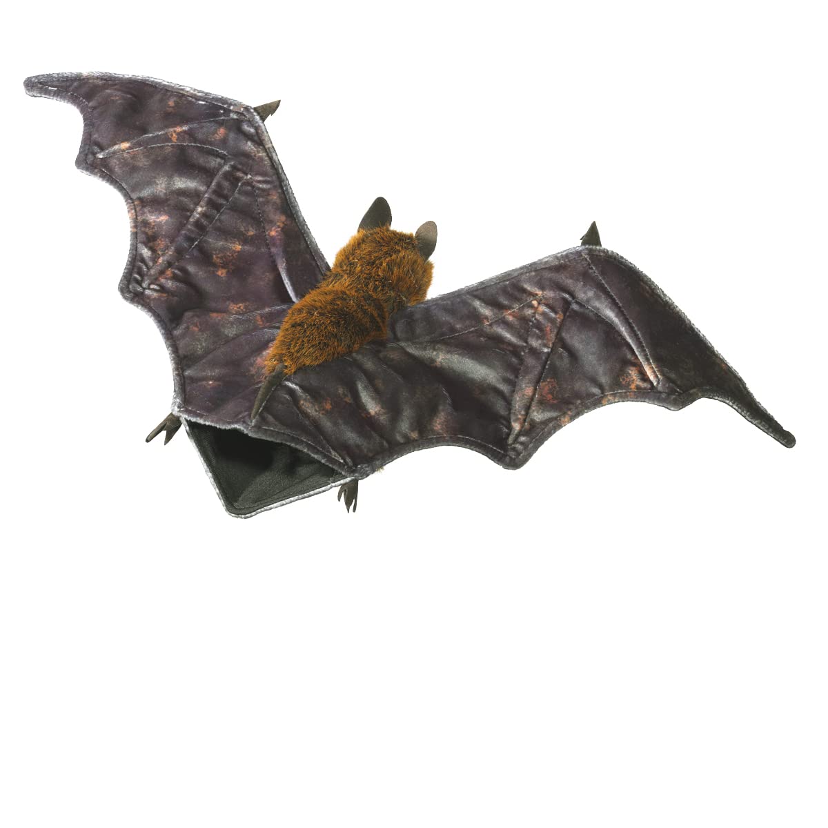 Folkmanis Brown & Black Fruit Bat Hand Puppet - Realistic Stuffed Animal Toy for Storytelling, Education & Playtime - Perfect for Kids, Teachers & Puppet Shows