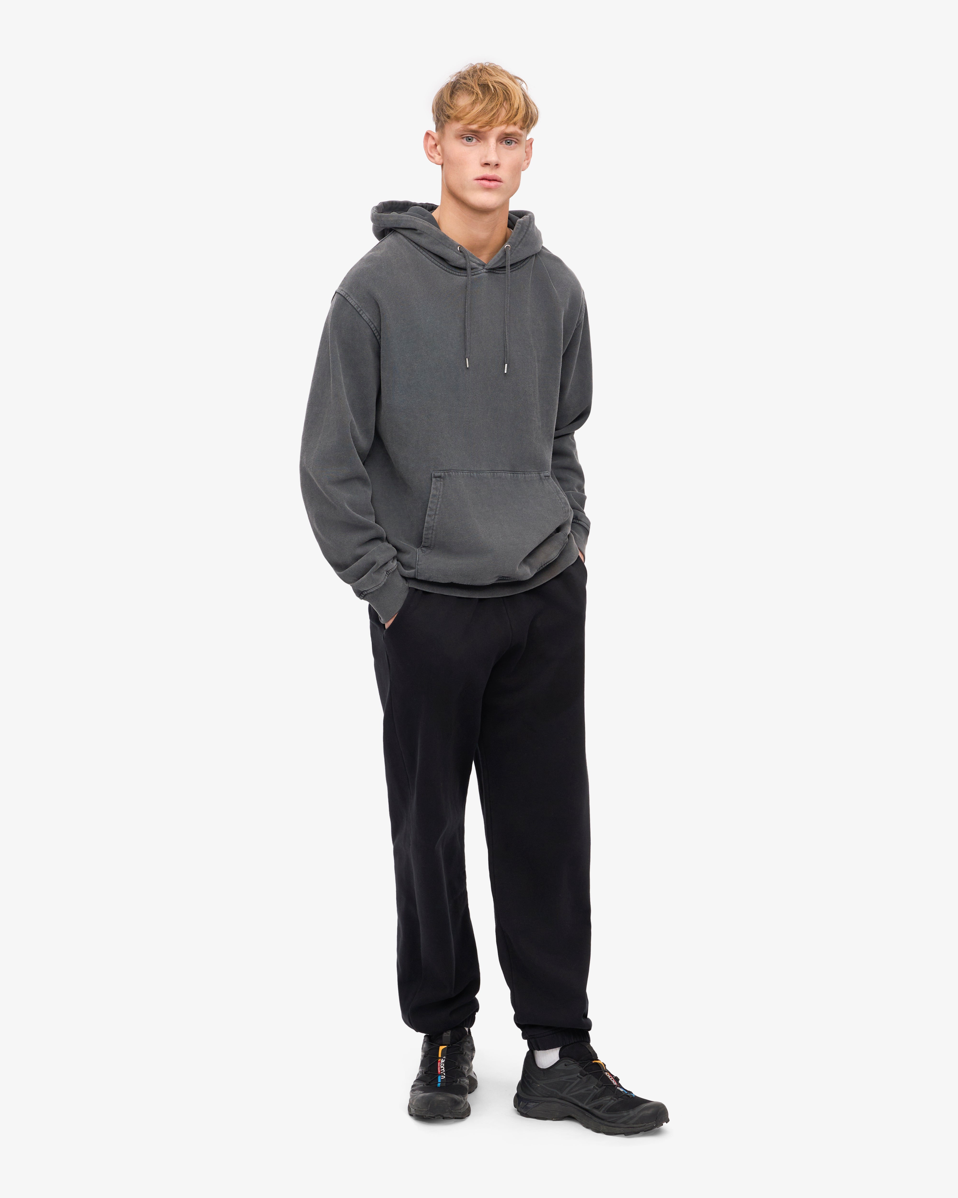 Organic Cotton Sweatpants for Women & Men - Soft Comfortable Lounge Pants in Deep Black - Perfect for Yoga, Running & Home Relaxation