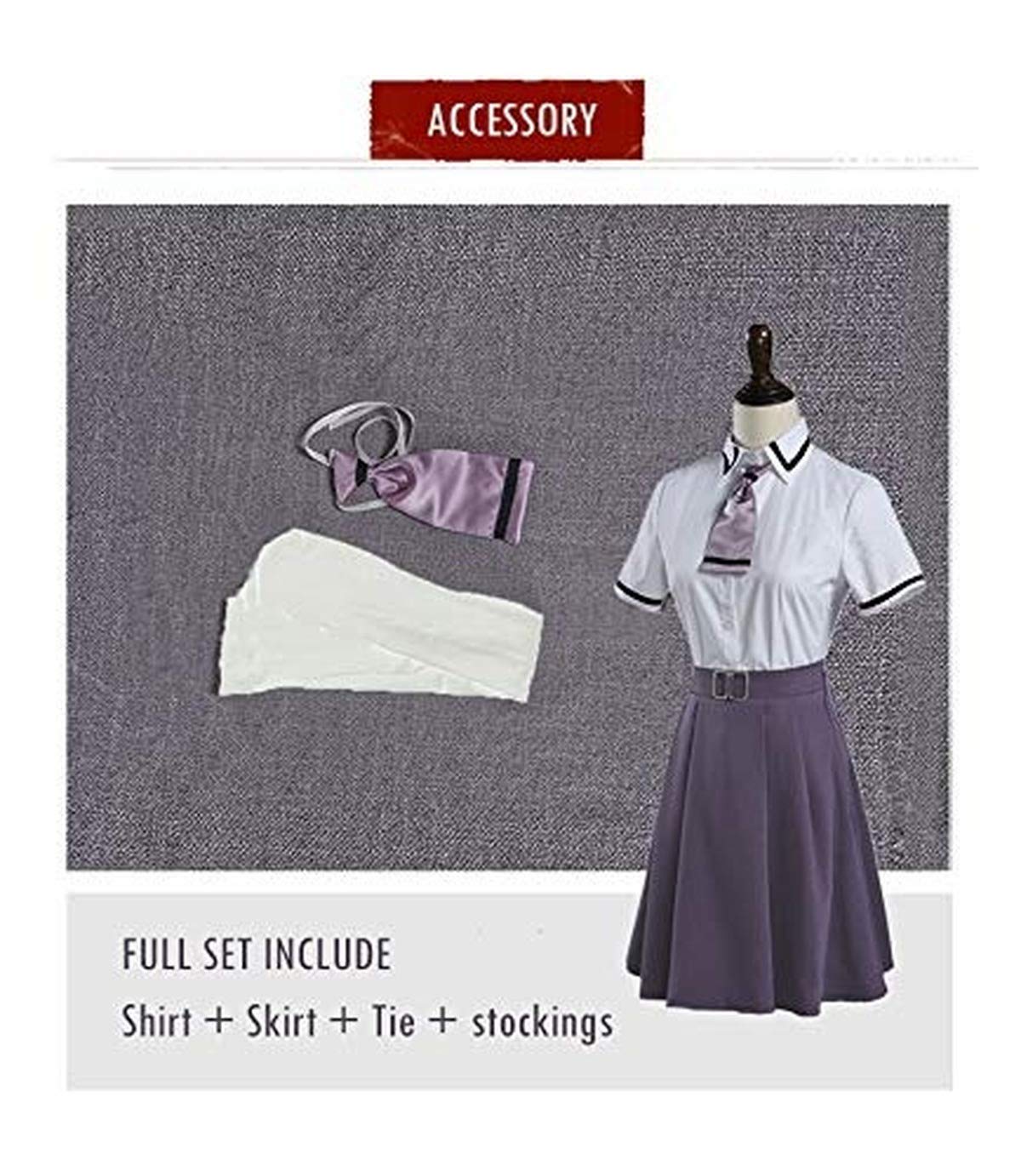 Anime Cosplay Nomura Kasumi Costume Full Set - High-Quality Uniform for Cosplay Events, Halloween & Conventions