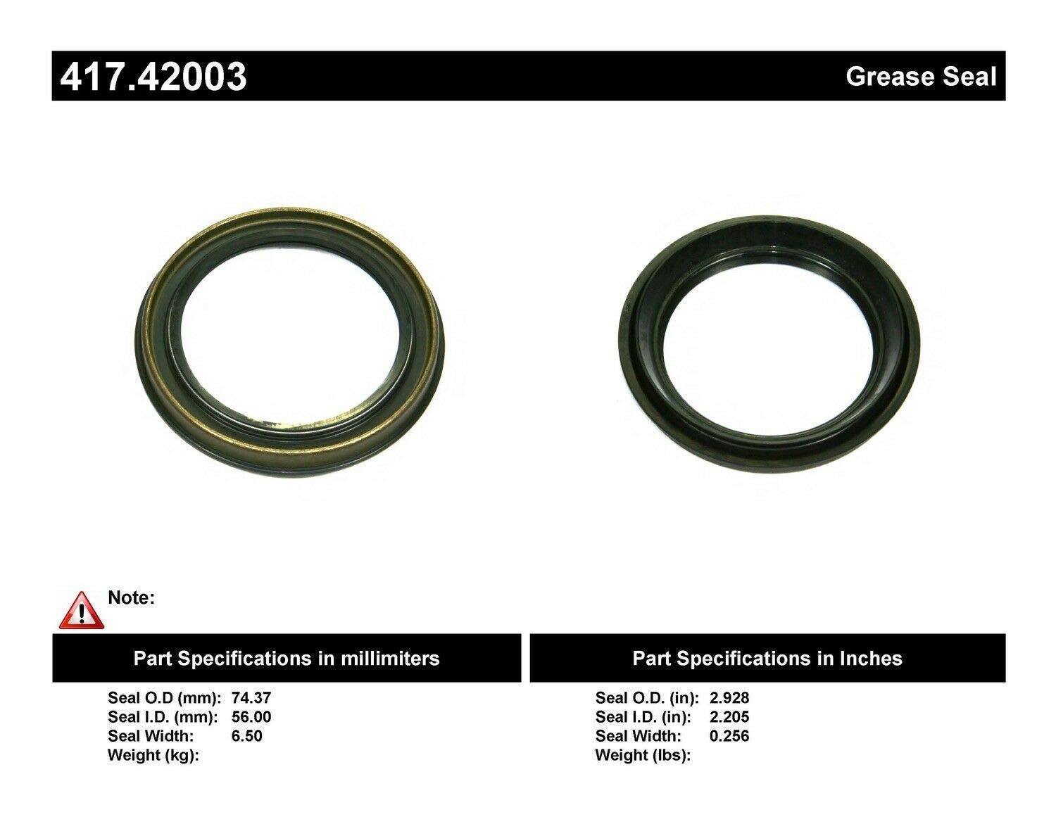Centric 417.42003 Premium Oil Seal - High Performance Automotive & Industrial Oil Seals for Engines, Transmissions, and Hydraulic Systems