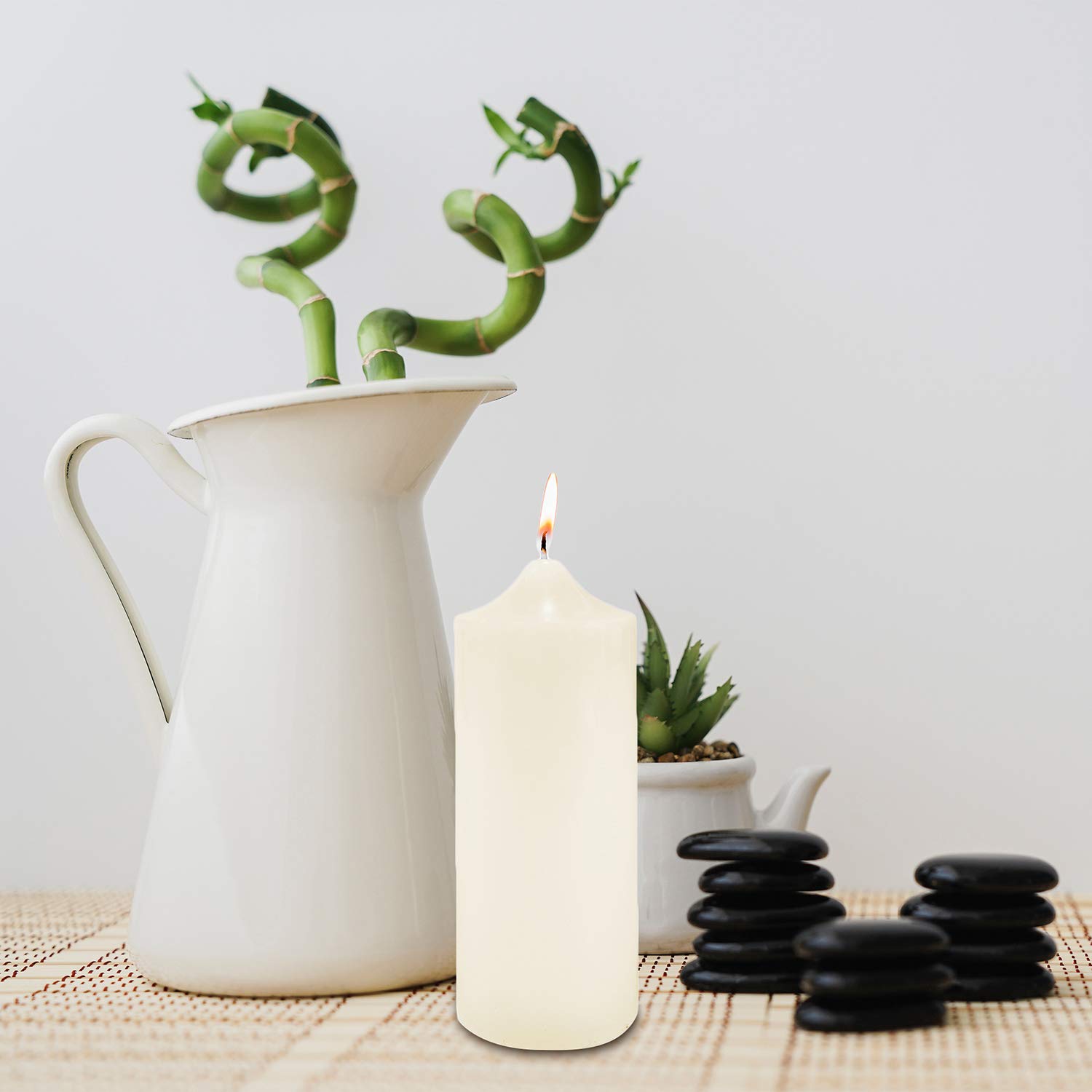 Unscented Ivory Pillar Candles 3