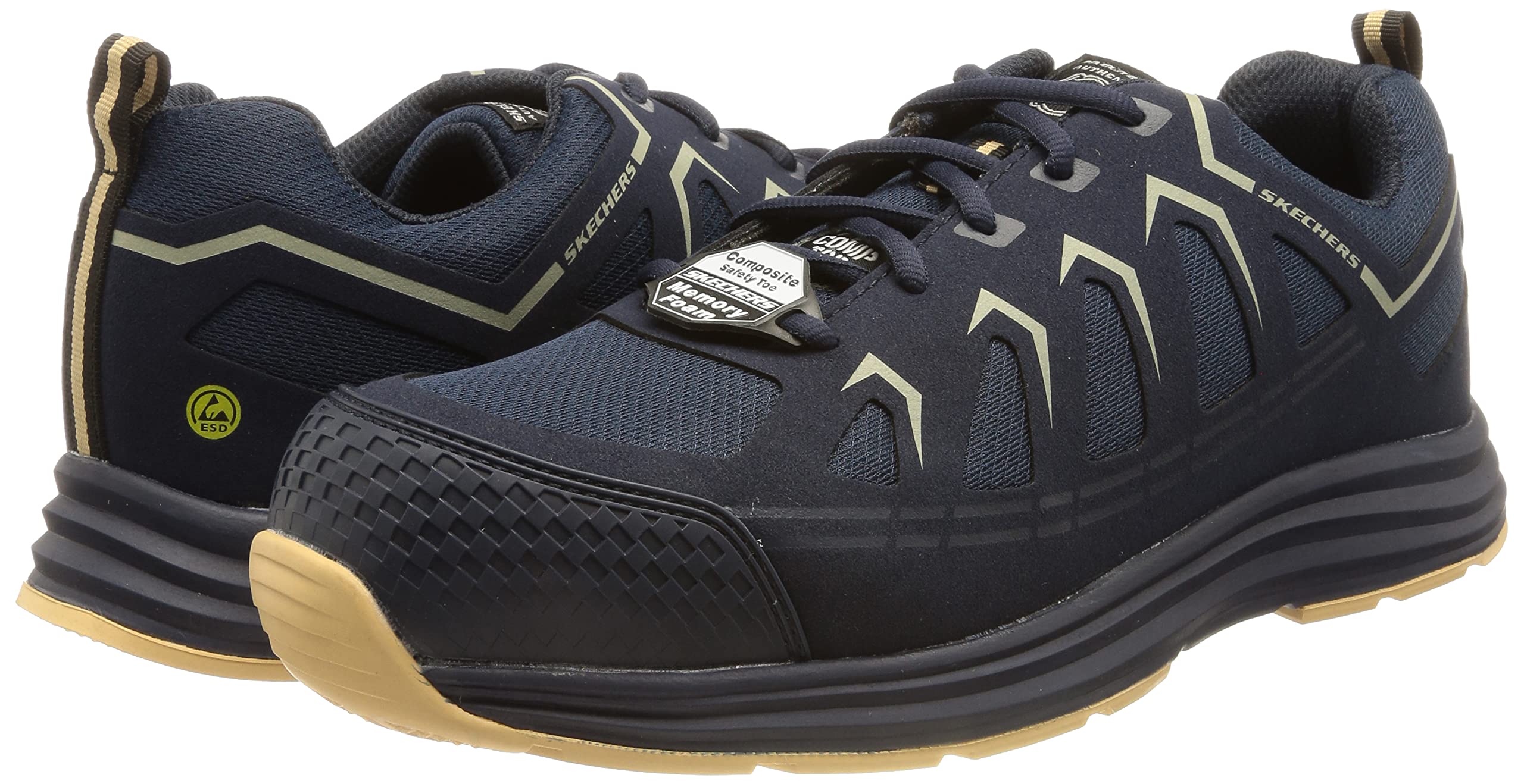 Skechers Men's Work Sneakers - Non-Slip Construction Shoes with Memory Foam for Comfort | Perfect for Job Sites, Warehouse Work & Outdoor Labor