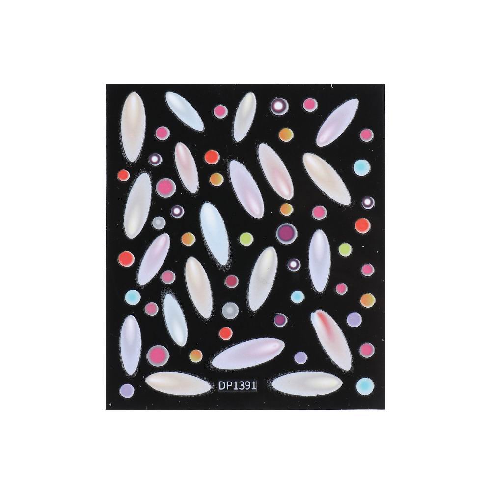 Vibrant Multicolor Nail Art Stickers - Self-Adhesive Nail Decals for DIY Manicure, Perfect for Parties, Weddings, and Everyday Nail Art Designs