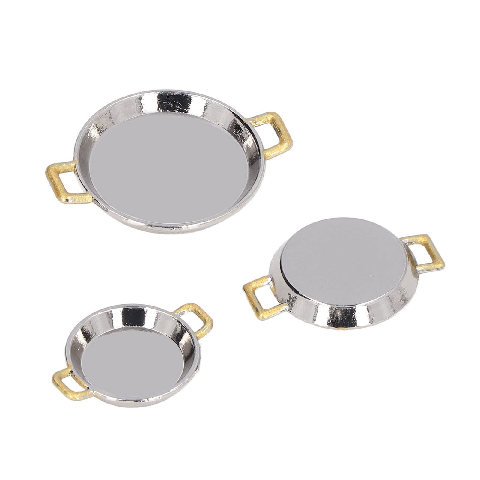 1/12 Scale Miniature Fry Pans - Realistic Dollhouse Kitchen Accessories for Collectors & Kids 3+ | Perfect for Dollhouse Decor, Miniature Cooking Scenes & Creative Play