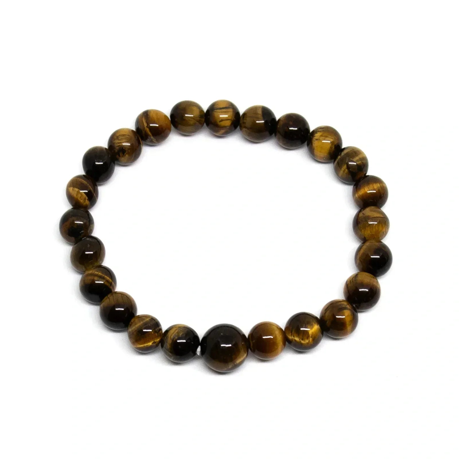 Tiger's Eye Beaded Bracelet - 6mm Natural Stone Wrist Mala for Women & Men - Meditation, Yoga & Spiritual Healing Jewelry - Perfect for Stress Relief & Positive Energy