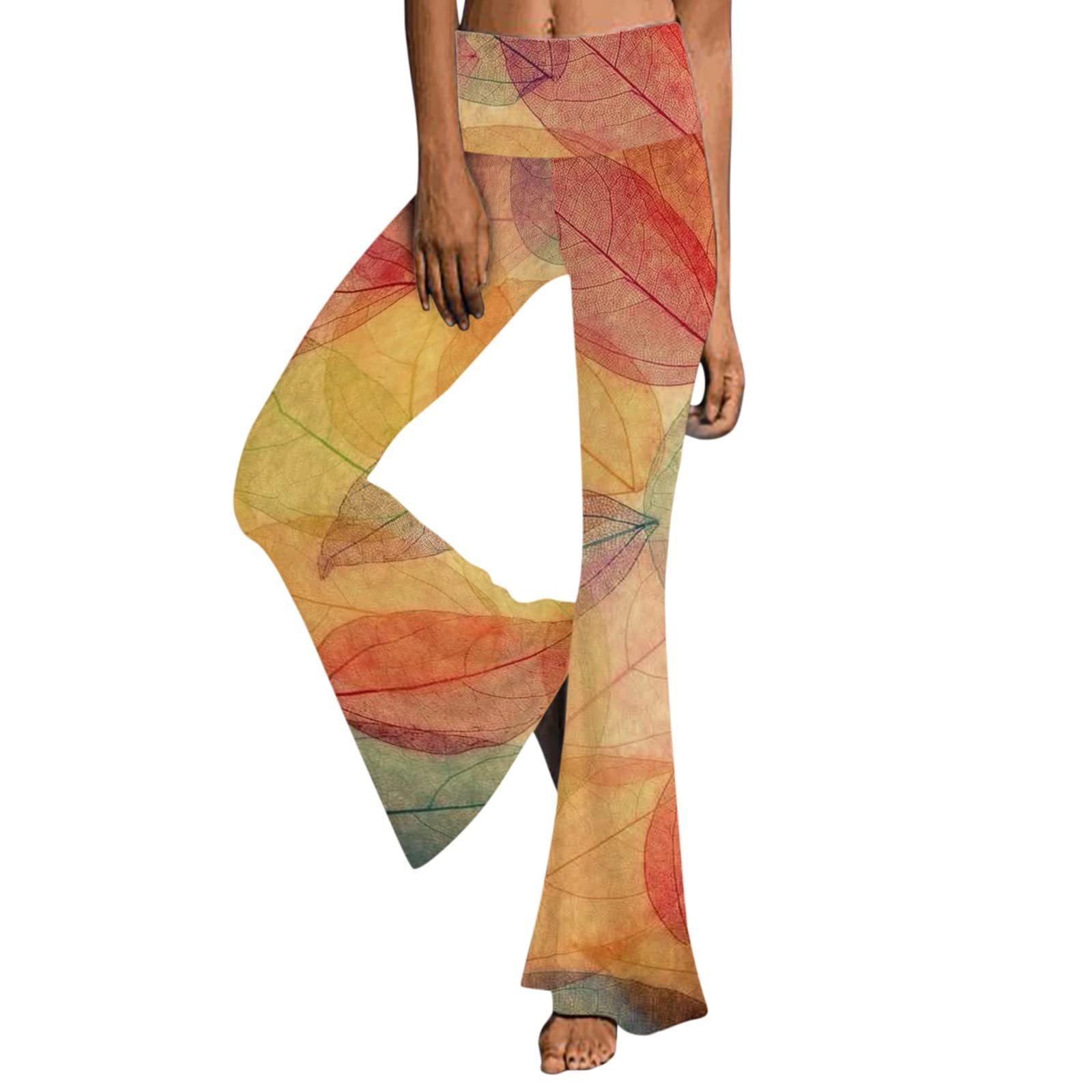 Stylish Women's Flare Pants - High Waist Bootcut Yoga Pants with Elastic Waistband | Perfect for Casual Wear, Workout & Boho Fashion Outfits