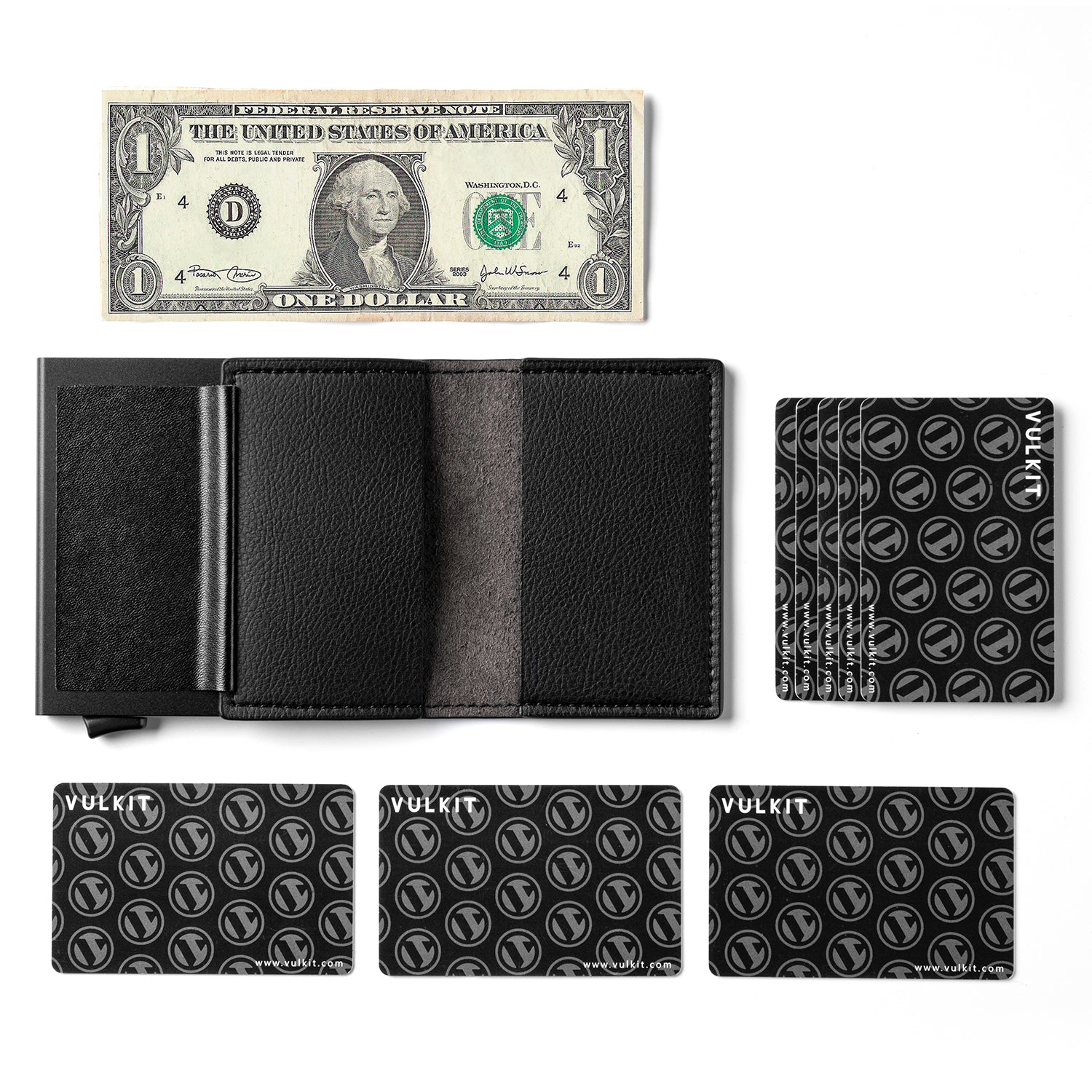 VC201 Slim Aluminum Card Holder with Back Slot - RFID Blocking Wallet for Credit Cards & IDs - Perfect for Travel, Business, and Everyday Use