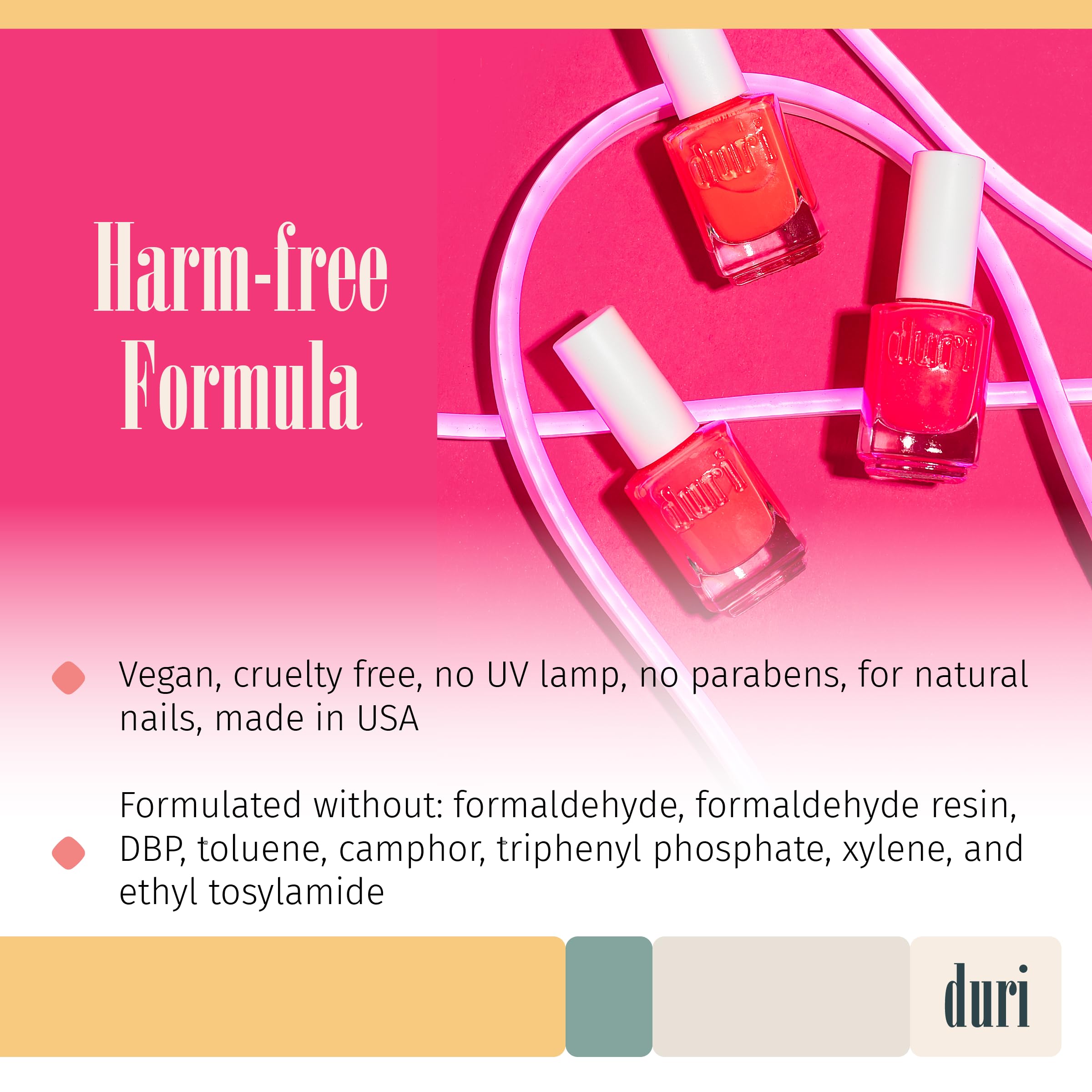 Duri 161N Eruption Neon Red Nail Polish - Long Lasting & Vibrant for Party & Salon