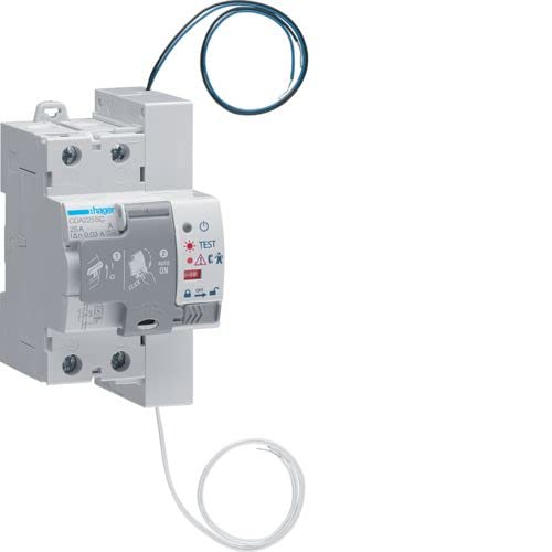 HAGER CDA225SC 25A 30mA Resettable Differential Circuit Breaker - Ideal for Home, Office & Industrial Electrical Safety Protection