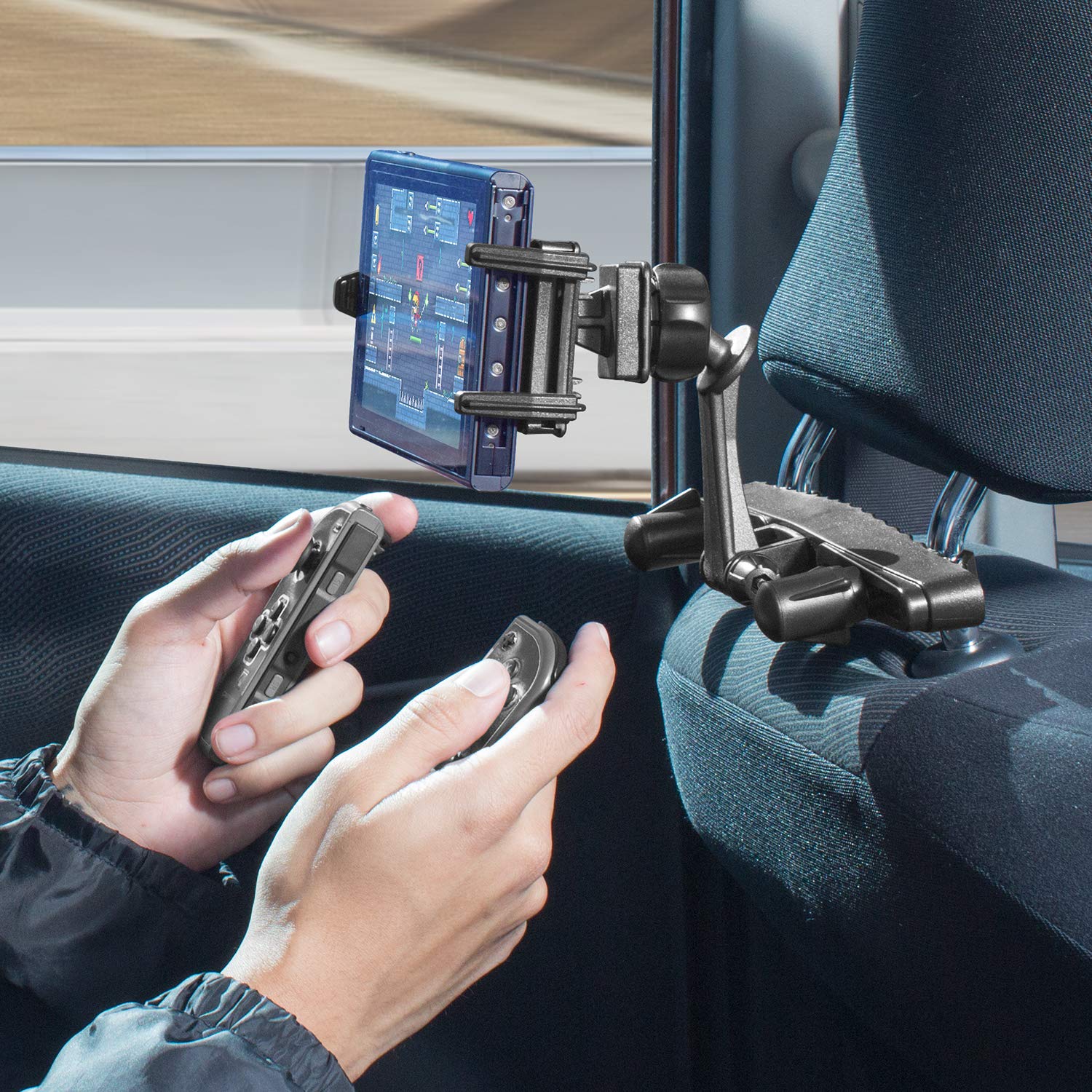 iBOLT sPro2 Headrest Mount for Nintendo Switch, Phones & Tablets up to 7