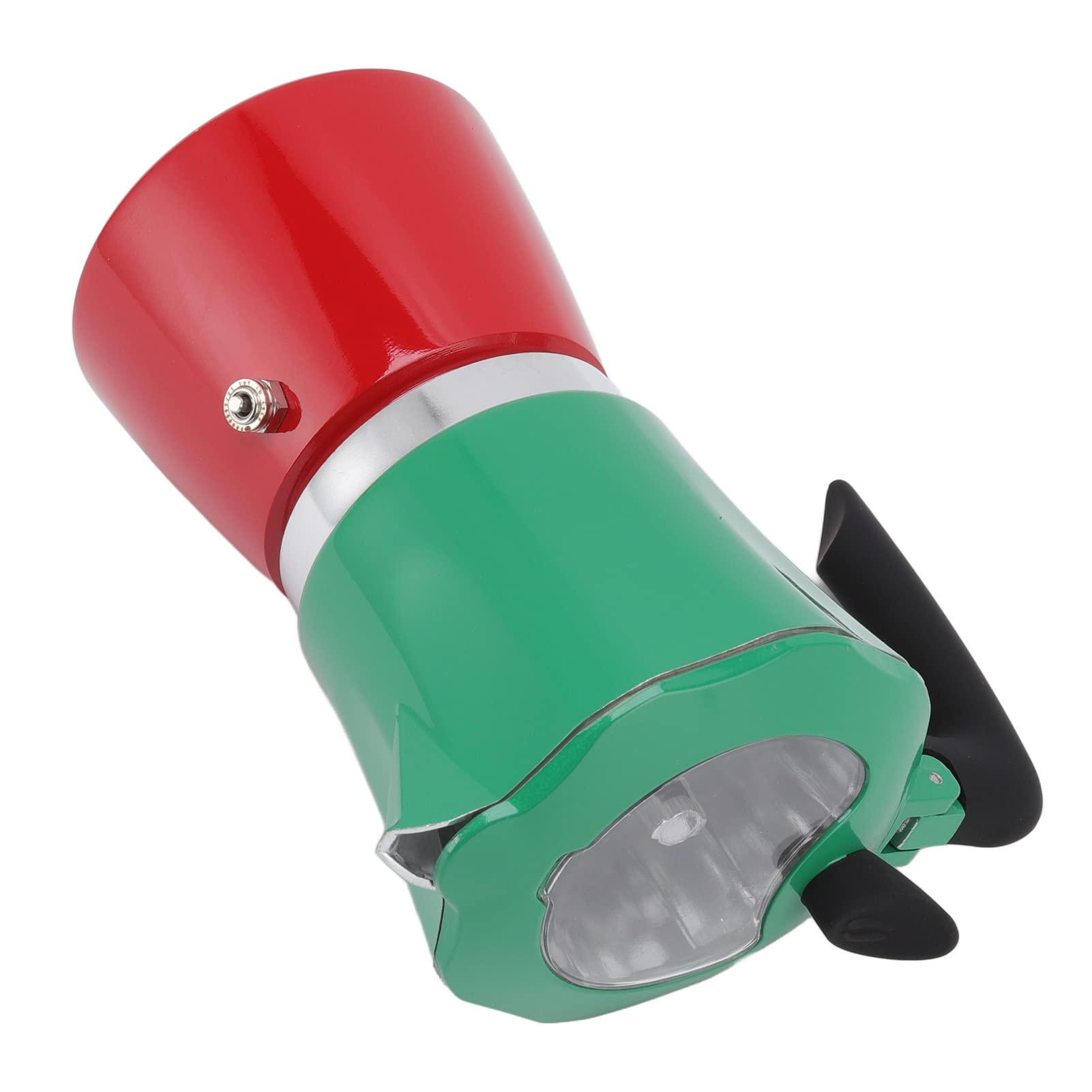 Classic Stovetop Espresso Maker - 300ML Travel Coffee Pot for Espresso & Brewing (Green/Red, No.6) - Perfect for Camping, Home & Office Use
