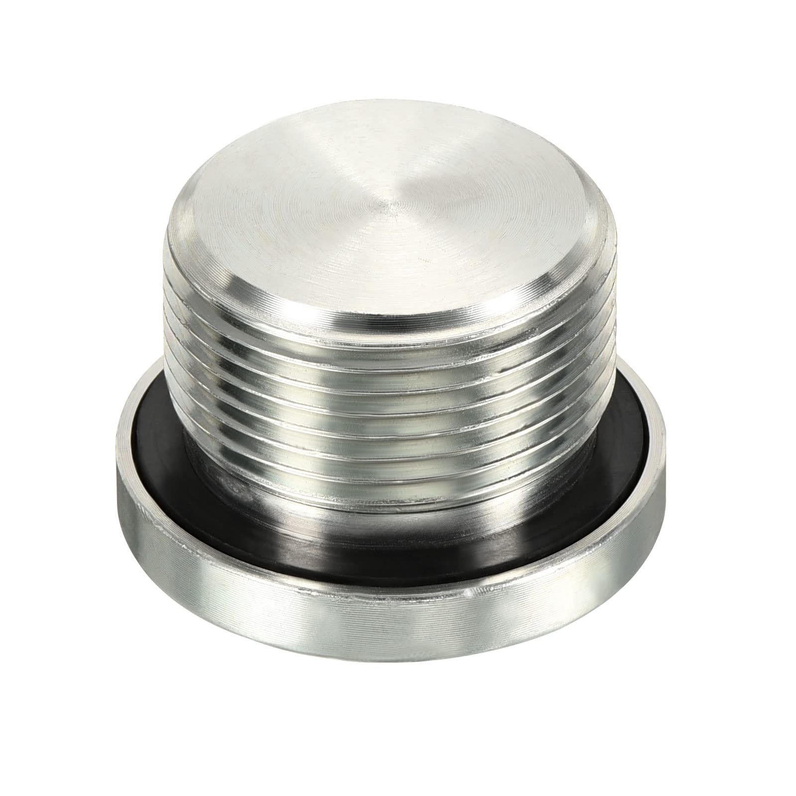PATIKIL M26x1.5 Internal Hex Head Pipe Plug - 45# Steel Male Threaded Fitting with Sealing Ring for Plumbing, Hydraulic & Pneumatic Systems - Ideal for Pipe End Termination in Industrial, Automotive & DIY Applications