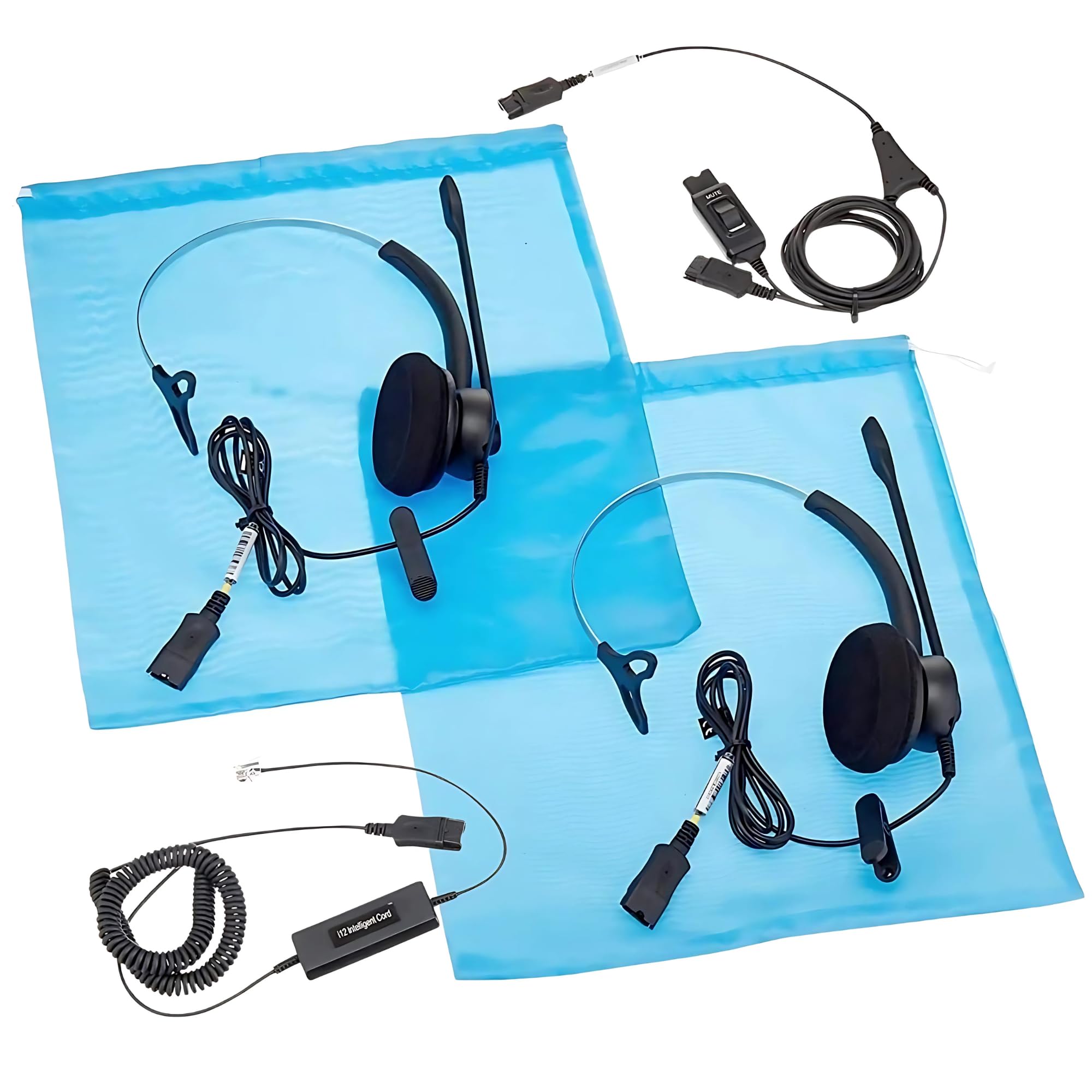 XS 820 Headset Bundle - Professional Mono Headset for Training, Coaching & Call Centers | Compatible with Avaya, Yealink, Cisco, Polycom Desk Phones | Perfect for Office, Remote Work & Customer Service Teams