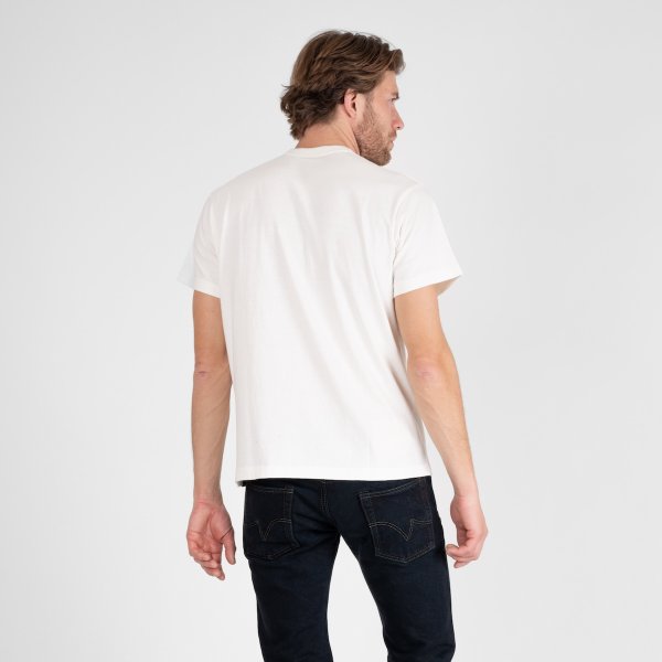 Iron Heart IHT 1610L White 6.5oz Loopwheel Crew Neck T-Shirt - Premium Long Fit Cotton Tee for Men | Casual Wear, Street Style, Everyday Comfort