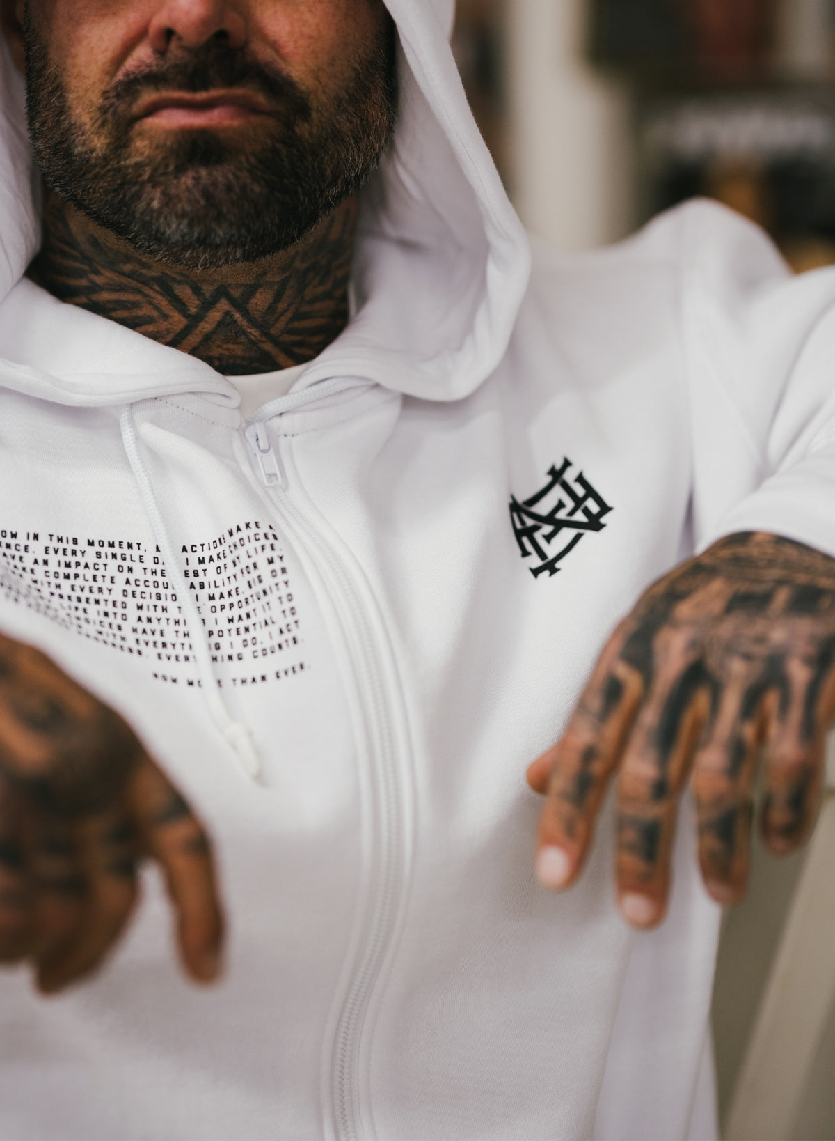 More Than Ever Zip Up Hoodie - White | Stylish & Comfortable Pullover for Casual Wear & Outdoor Activities