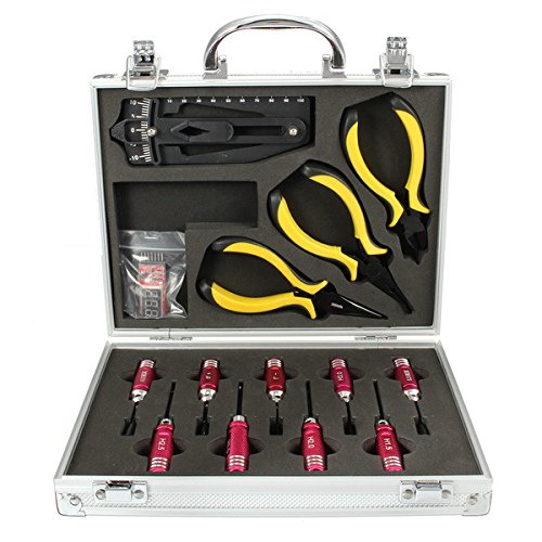 14-in-1 Multi-Function Pliers & Screwdriver Tool Kit with Voltage Tester, Pitch Gauge & Carrying Case - Perfect for Electricians, DIY Home Repairs & Automotive Maintenance