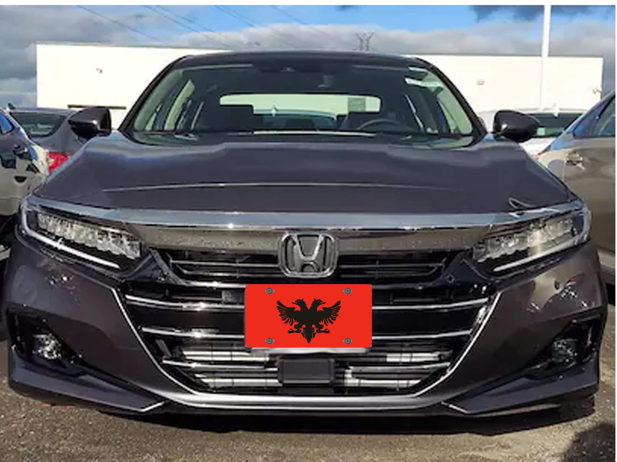 European Flag License Plate – 6x12 Inch Full Size Rust-Free Aluminum Vanity Plate for Cars, Wheelchairs, Mailboxes & Home Decor – Durable USA-Made Novelty Sign for Front Bumper, Wall Display & Patriotic Decoration