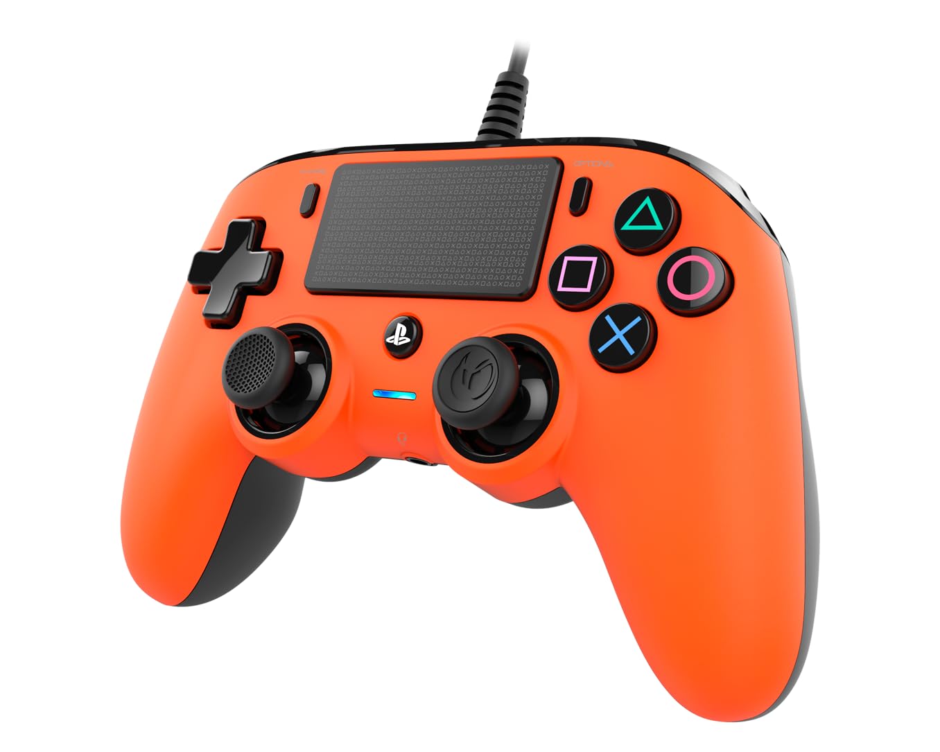 Nacon Wired Compact PS4 Controller - Orange | Ergonomic Design for Enhanced Gaming Performance | Perfect for Fighting Games & Long Gaming Sessions on PlayStation 4