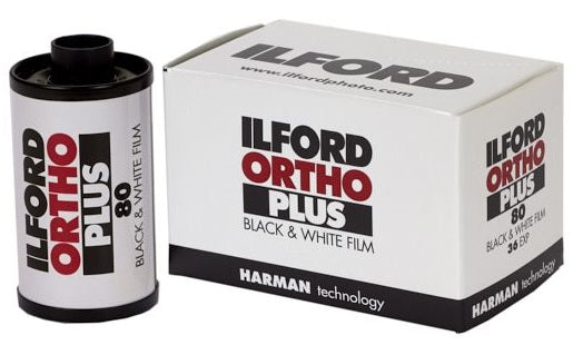 Ilford Ortho Plus Black & White Negative Film 35mm Roll Film (36 Exposures) - Perfect for Street Photography, Portraits & Artistic Projects