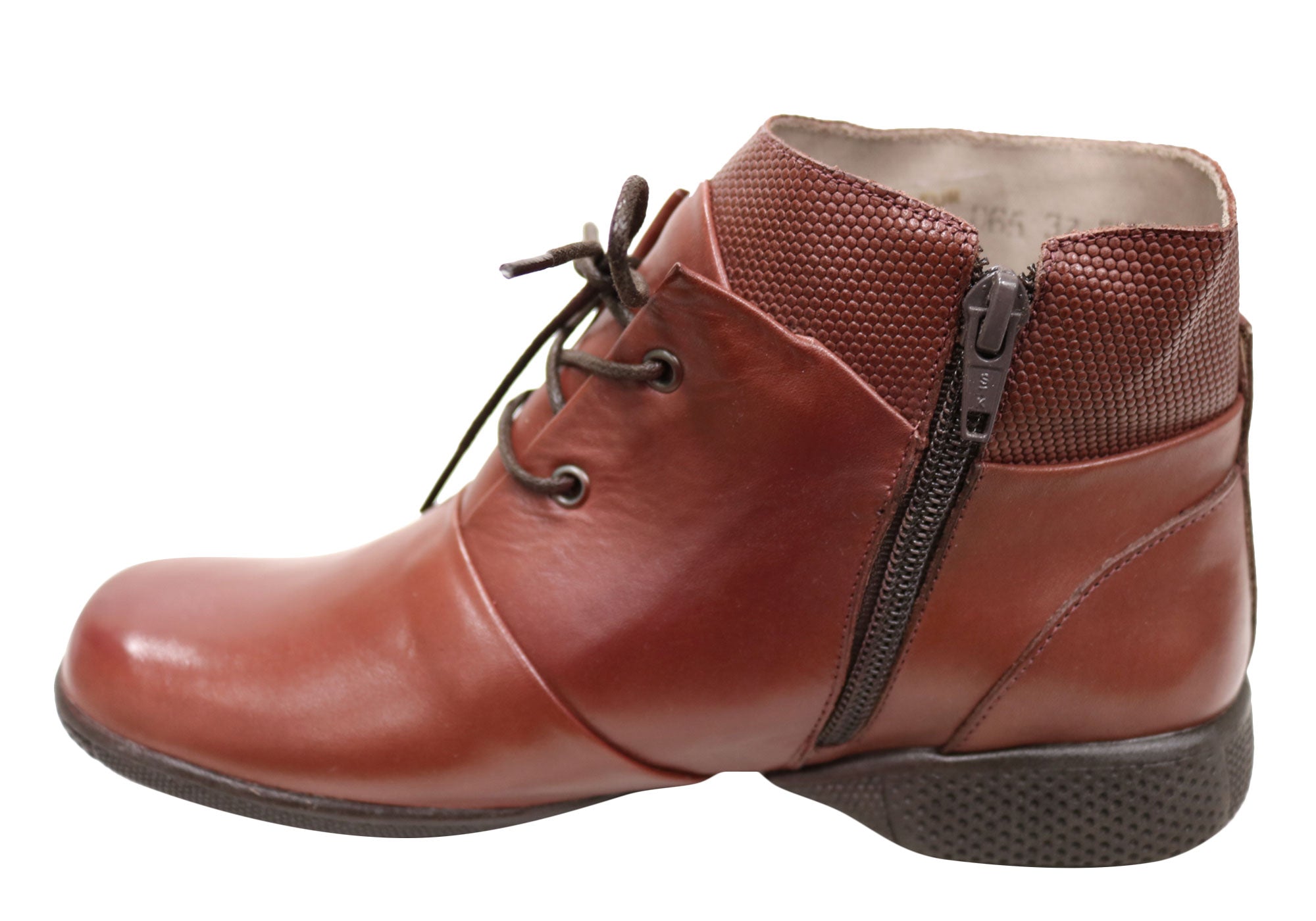 J Gean Angie Women's Comfortable Leather Ankle Boots - Made in Brazil - Perfect for Work, Casual Wear & Fall Fashion