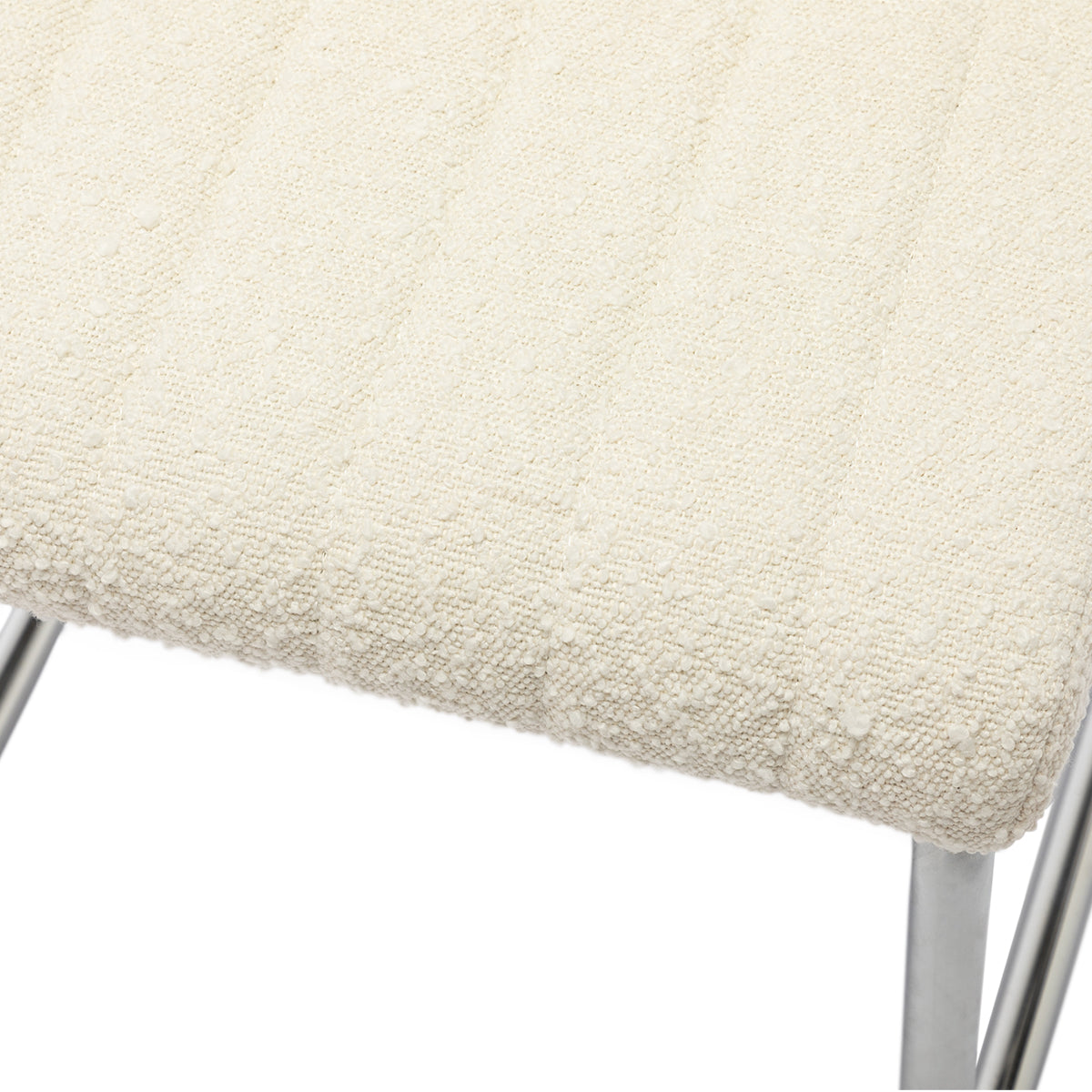 Blake Rattan Boucle Dining Chair - Modern Woven Rattan Accent Chair for Kitchen, Dining Room, or Breakfast Nook - Comfortable & Stylish Seating for Home Decor