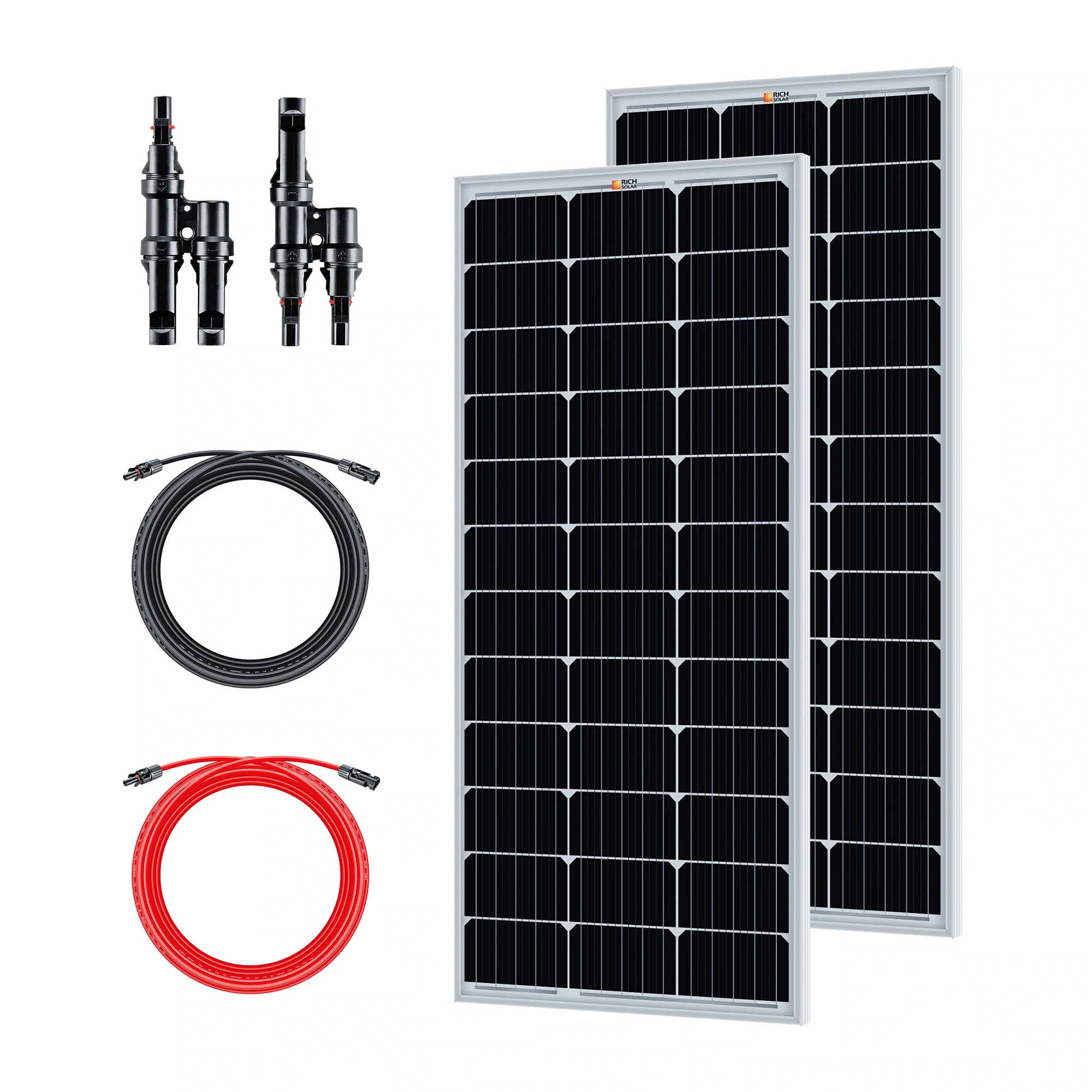 Rich Solar 200 Watt Solar Panel Kit - Portable Solar Charger for Generators & Power Stations - Perfect for Camping, RV Trips, and Emergency Power Backup