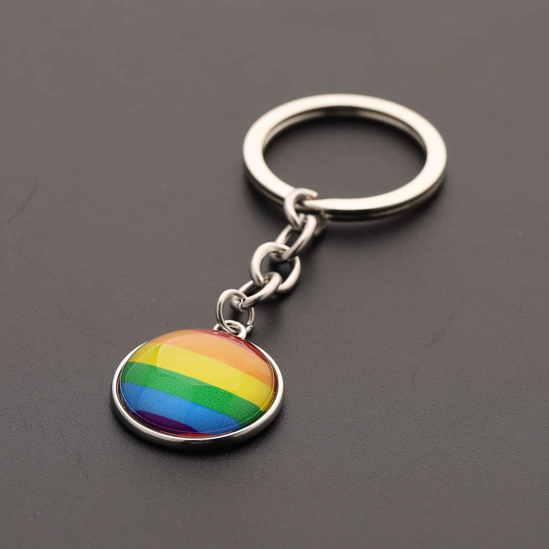 CHOORO Rainbow Pride Keychain - LGBT Jewelry Gift for Gay, Bisexual & Transgender - Perfect for Pride Month, LGBTQ+ Events & Everyday Carry