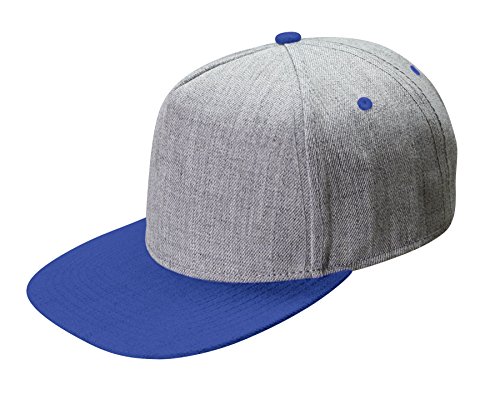 Flat Bill Wool Cap-royal/Gray