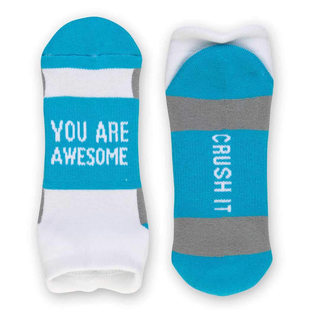 Gone For a Run Inspirational Running Socks for Women - Motivational Ankle Socks with Positive Affirmations - Best Gifts for Runners & Athletes - Perfect for Marathon Training, Gym Workouts & Everyday Wear