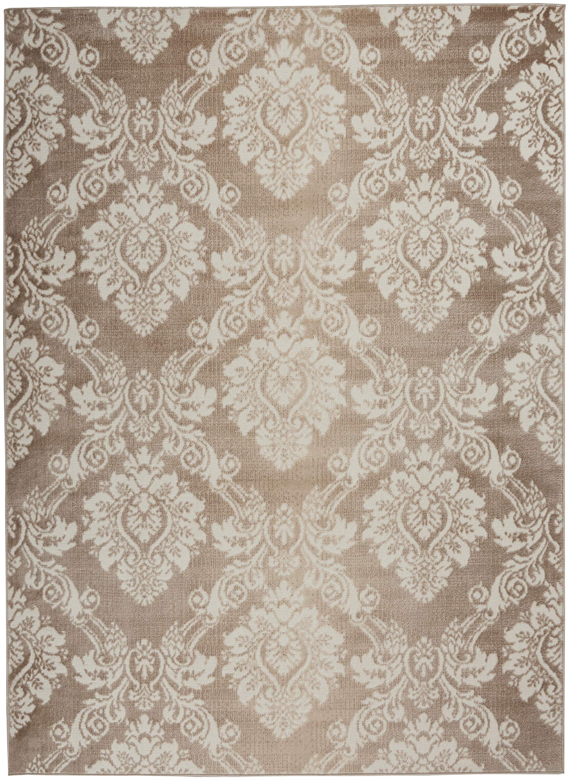Nourison Elation Floral Ivory Mocha 5'3