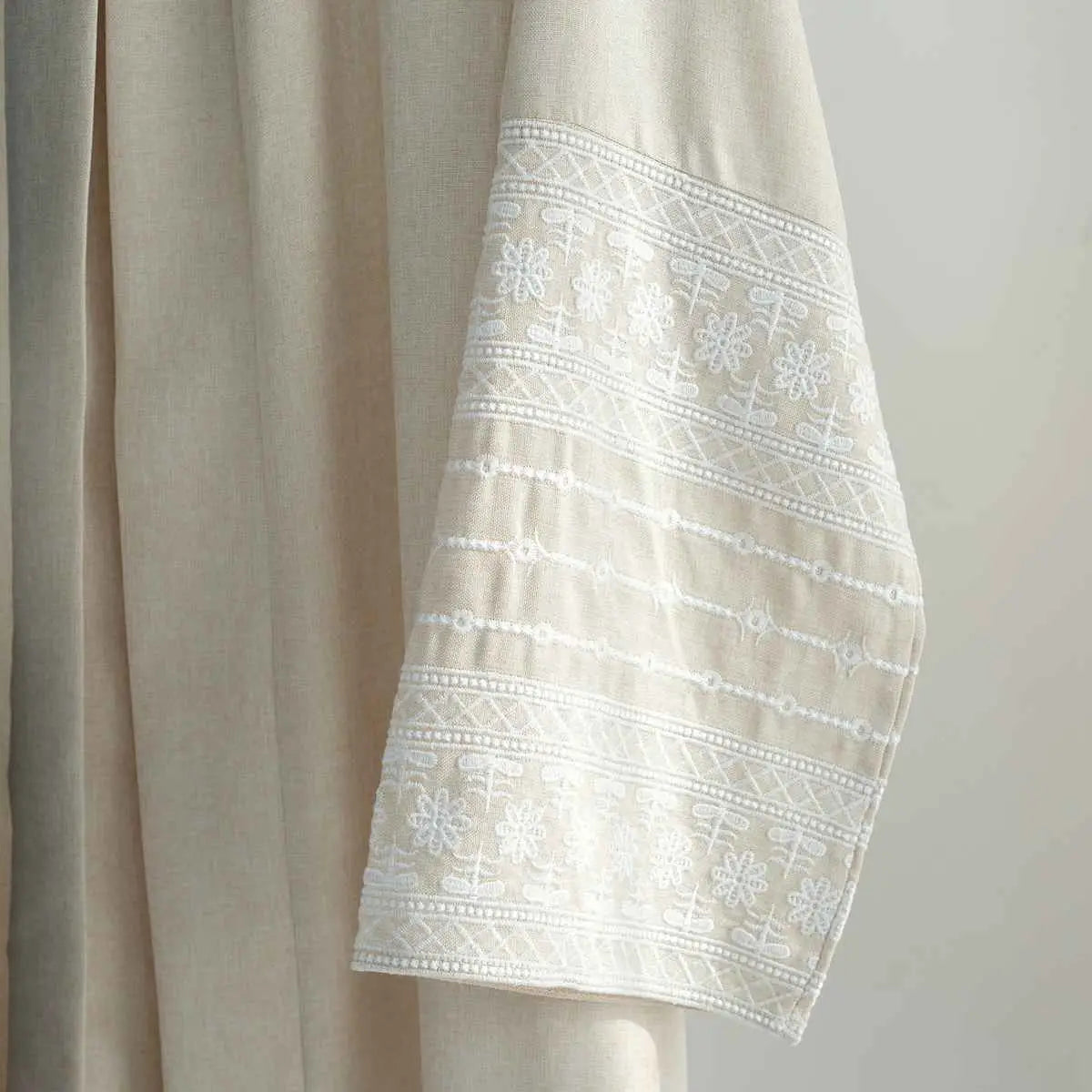 Elegant Embroidered Sleeve Cardigan Open Abaya Dress for Women - Perfect for Prayer, Modest Fashion & Special Occasions