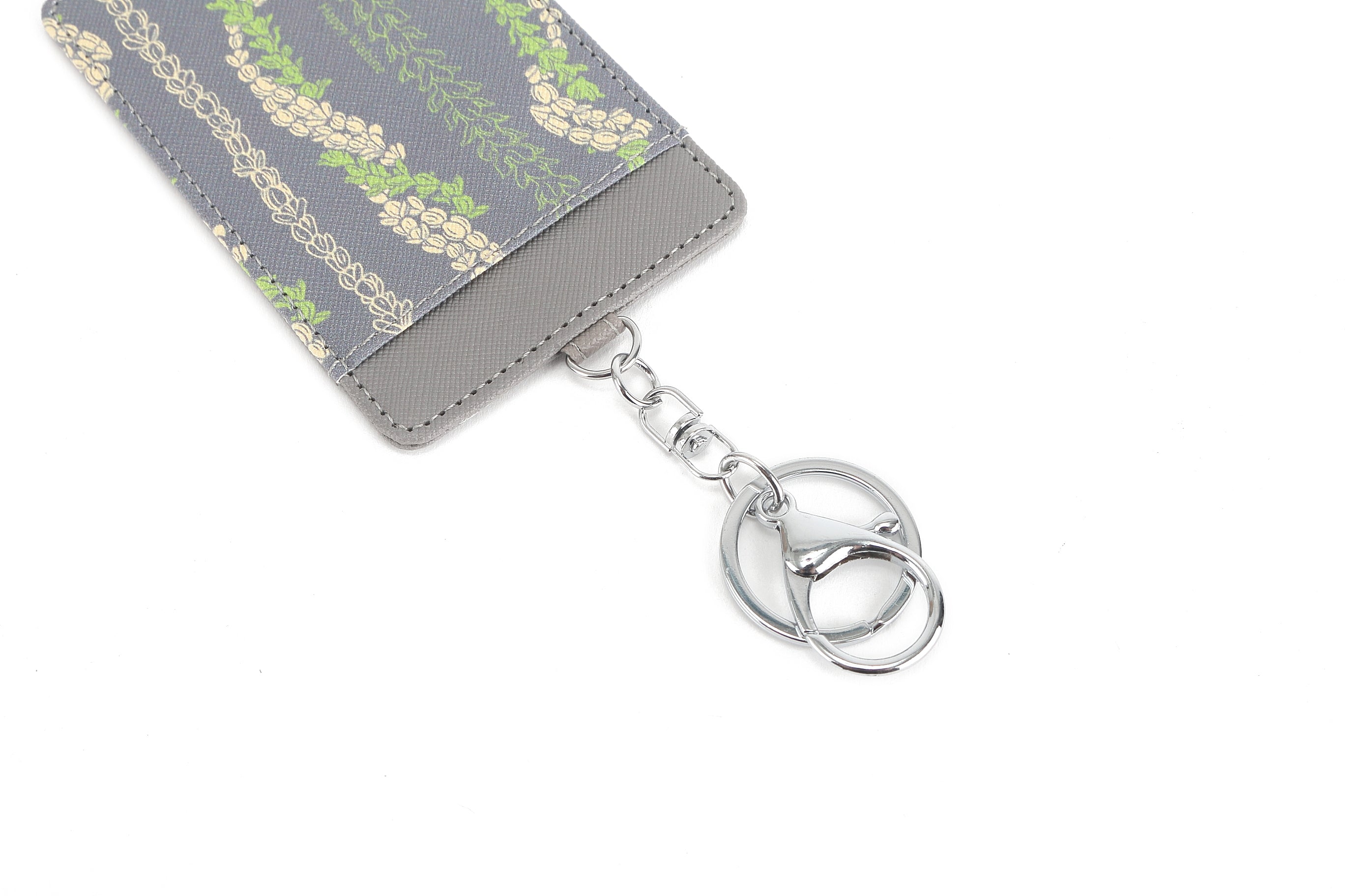 April Pakalana Grey Leather Card Holder - Slim RFID Blocking Wallet for Credit Cards & ID - Perfect for Travel, Business, and Everyday Use