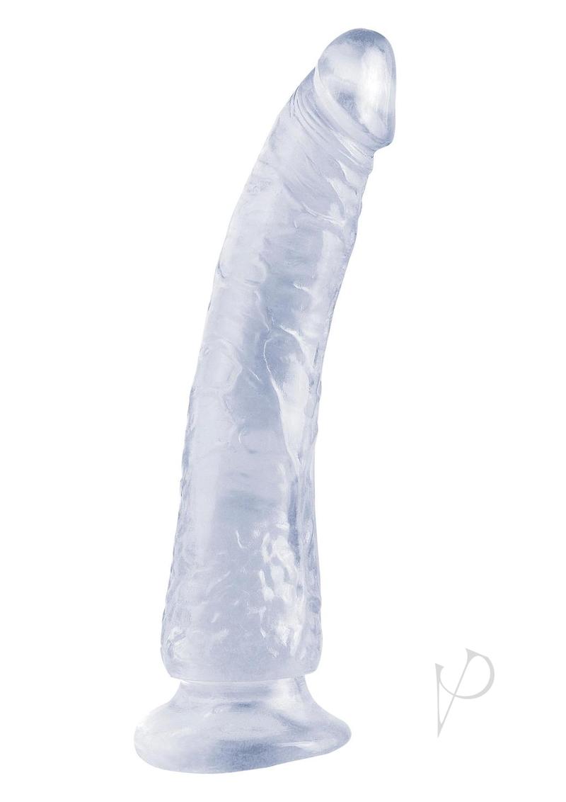 Basix Dong Slim 7 Inch Clear Dildo with Strong Suction Cup - Perfect for Solo Play, Couples Fun & Discreet Storage