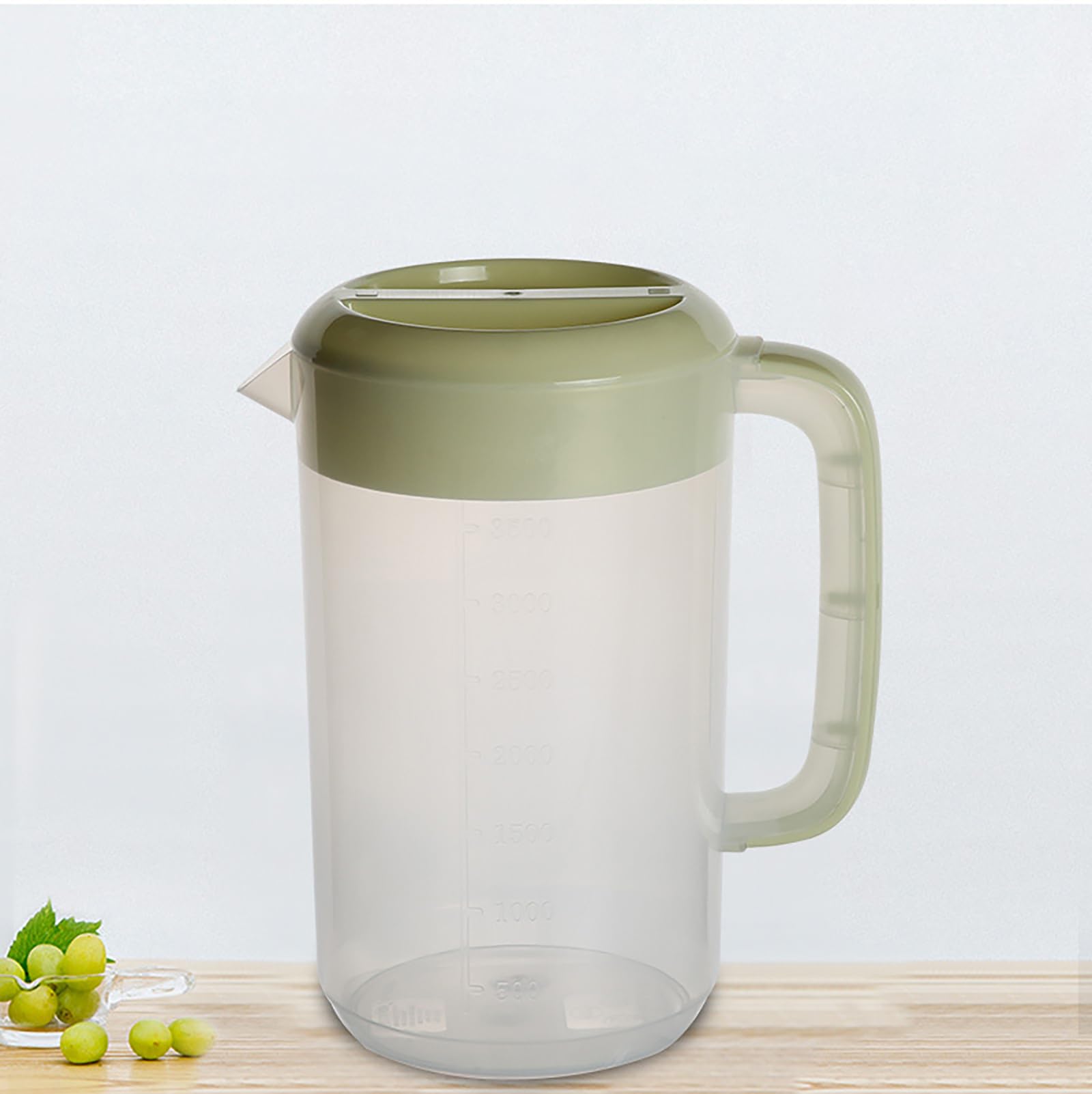 2 Pack 1 Gallon Plastic Pitcher with Lid - Large Measuring Pitcher with Handle for Cold Drinks, Iced Tea, Lemonade, Milk & Juice - Perfect for Refrigerator Storage, Parties & Outdoor Gatherings