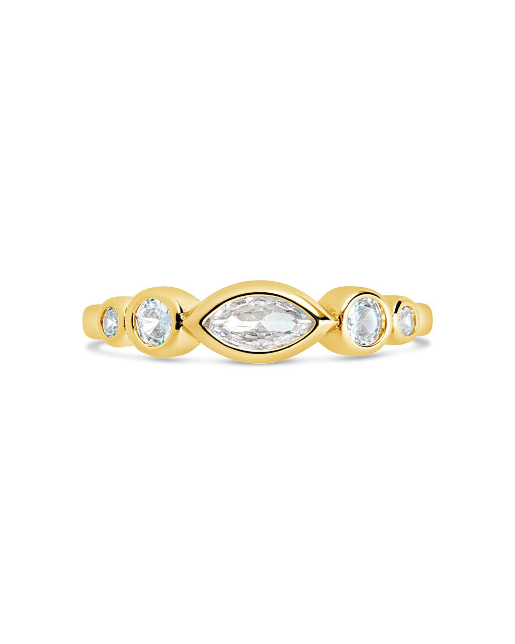 Mylena CZ Band Ring for Women - Elegant Cubic Zirconia Fashion Jewelry Gift for Her - Perfect for Weddings, Parties & Everyday Wear