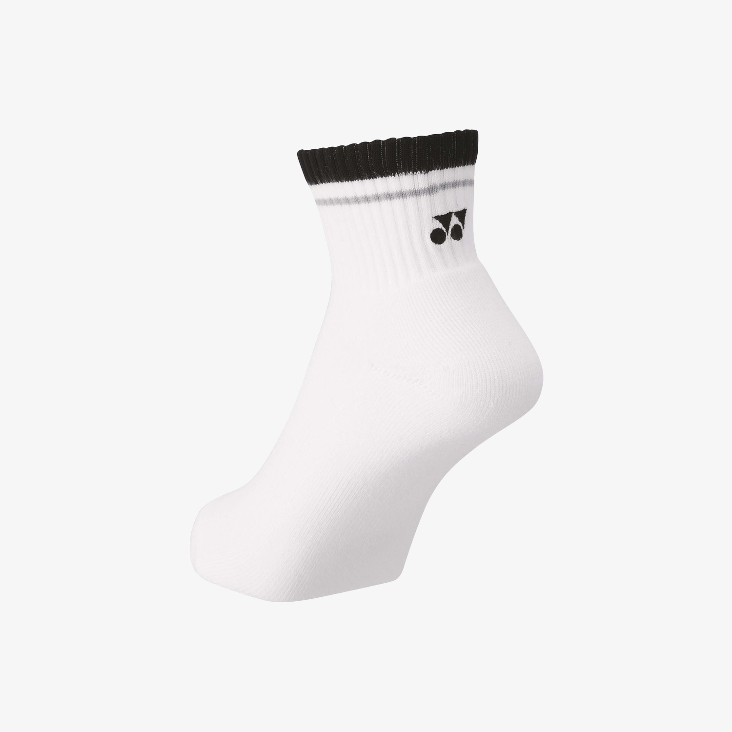 Yonex Men's Sports Crew Socks 19197 - Breathable Athletic Socks for Running, Tennis & Gym Workouts (Black, Medium) - Perfect for Sports & Daily Wear