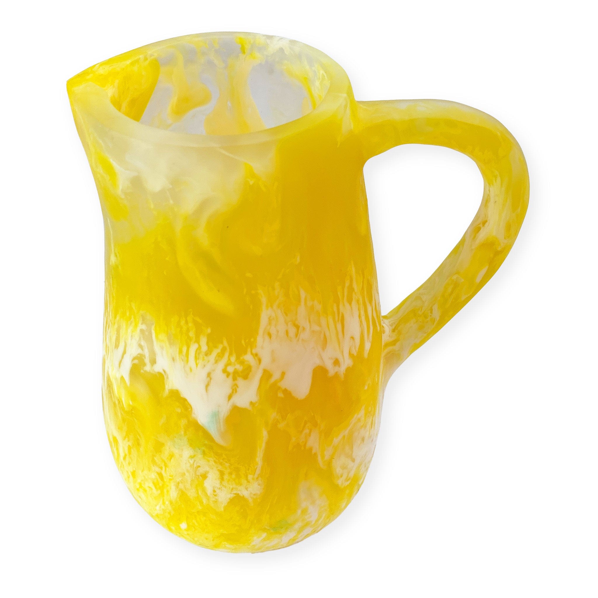 Premium Resin Swirl Tall Jug Buttercup - Elegant Water Pitcher for Home, Kitchen & Dining Decor | Perfect for Serving Beverages, Displaying Flowers & Enhancing Table Settings