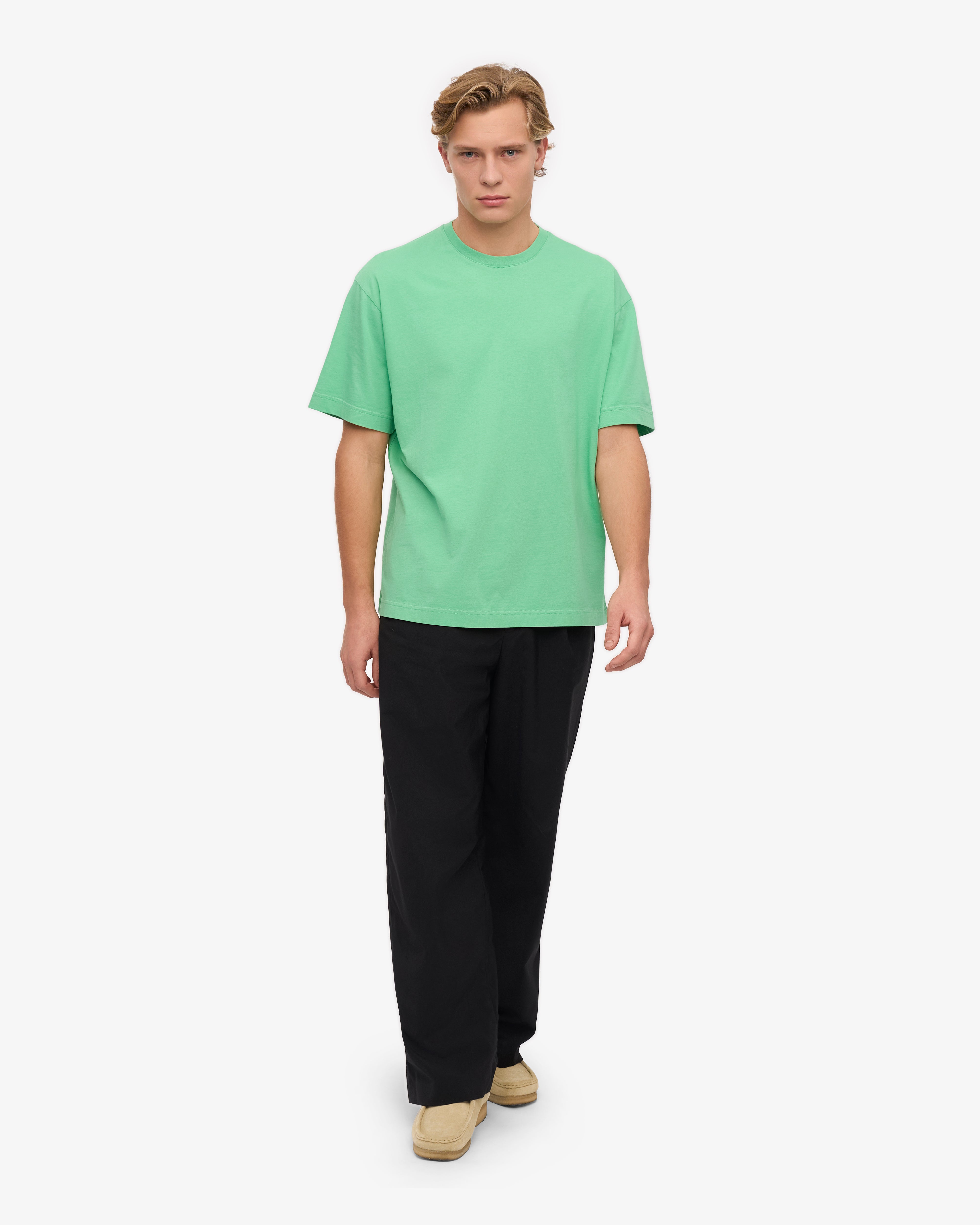 Organic Oversized T-Shirt for Women - Soft & Comfortable Spring Green Cotton Tee - Perfect for Casual Wear, Lounge & Everyday Outfits